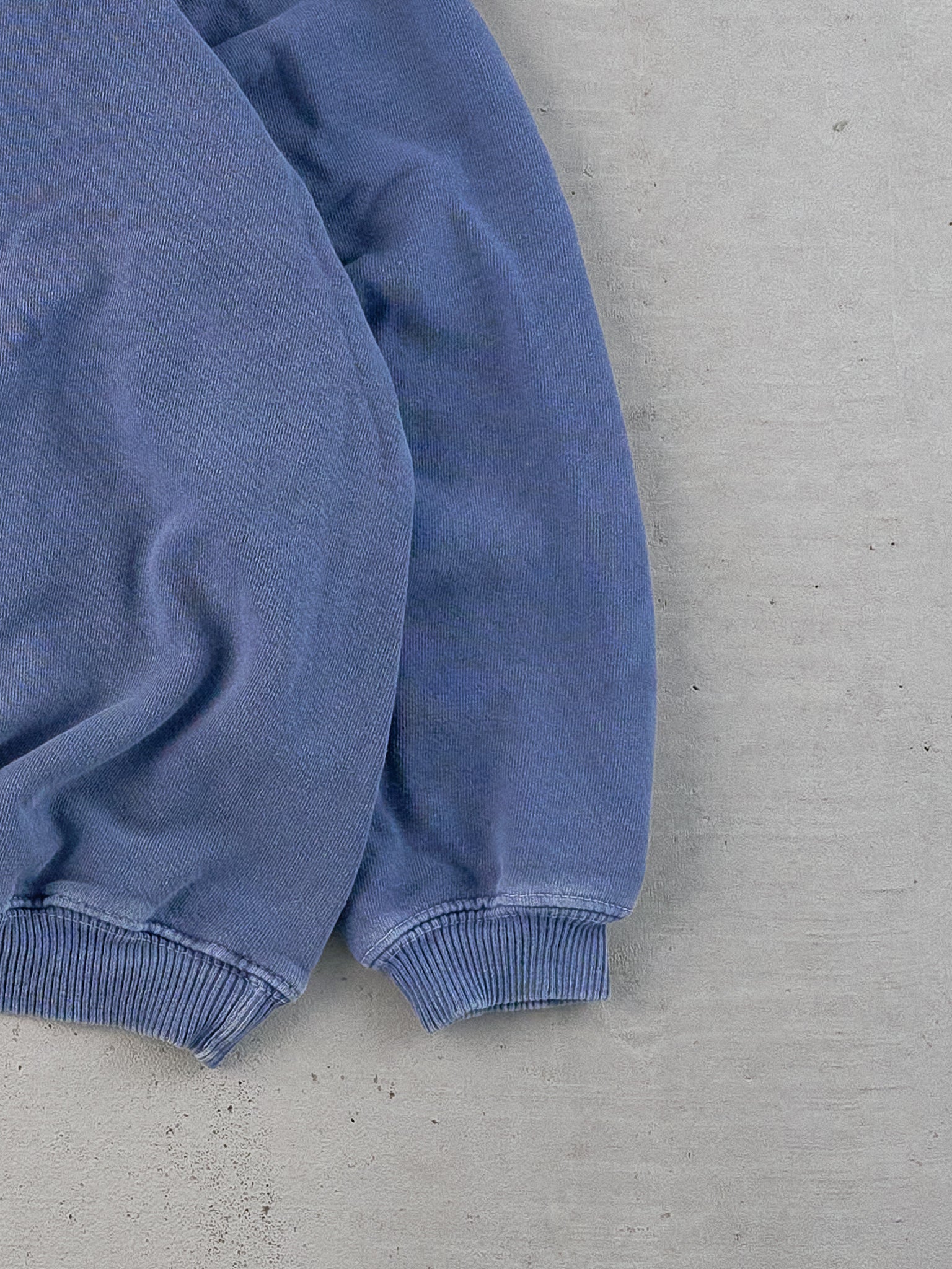 Vintage 90s Washed Blue Bum Equipment Crewneck (M) - Image 3