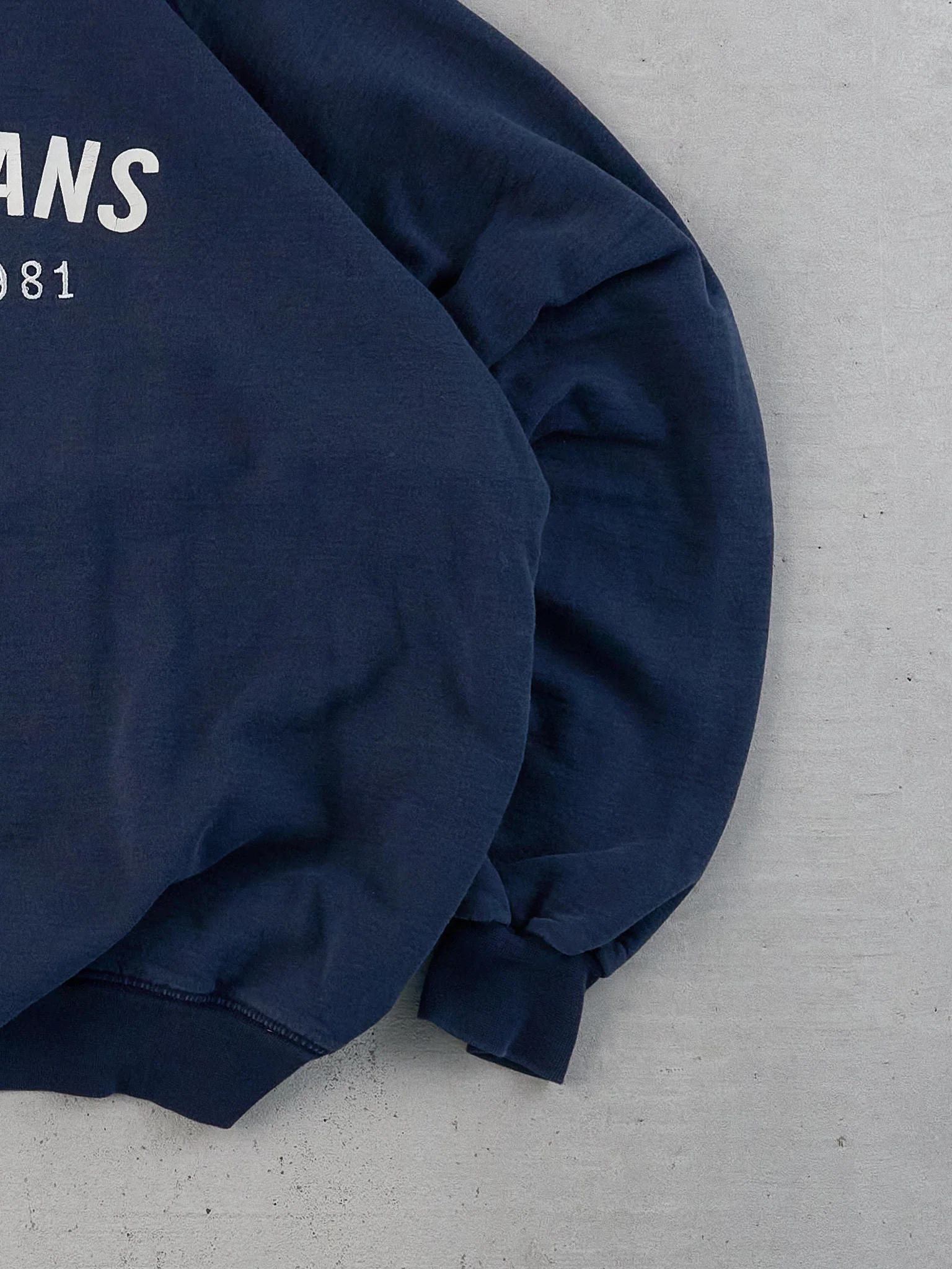 Vintage 90s Washed Blue Guess Jeans Boxy Crewneck (L/XL) - Image 3
