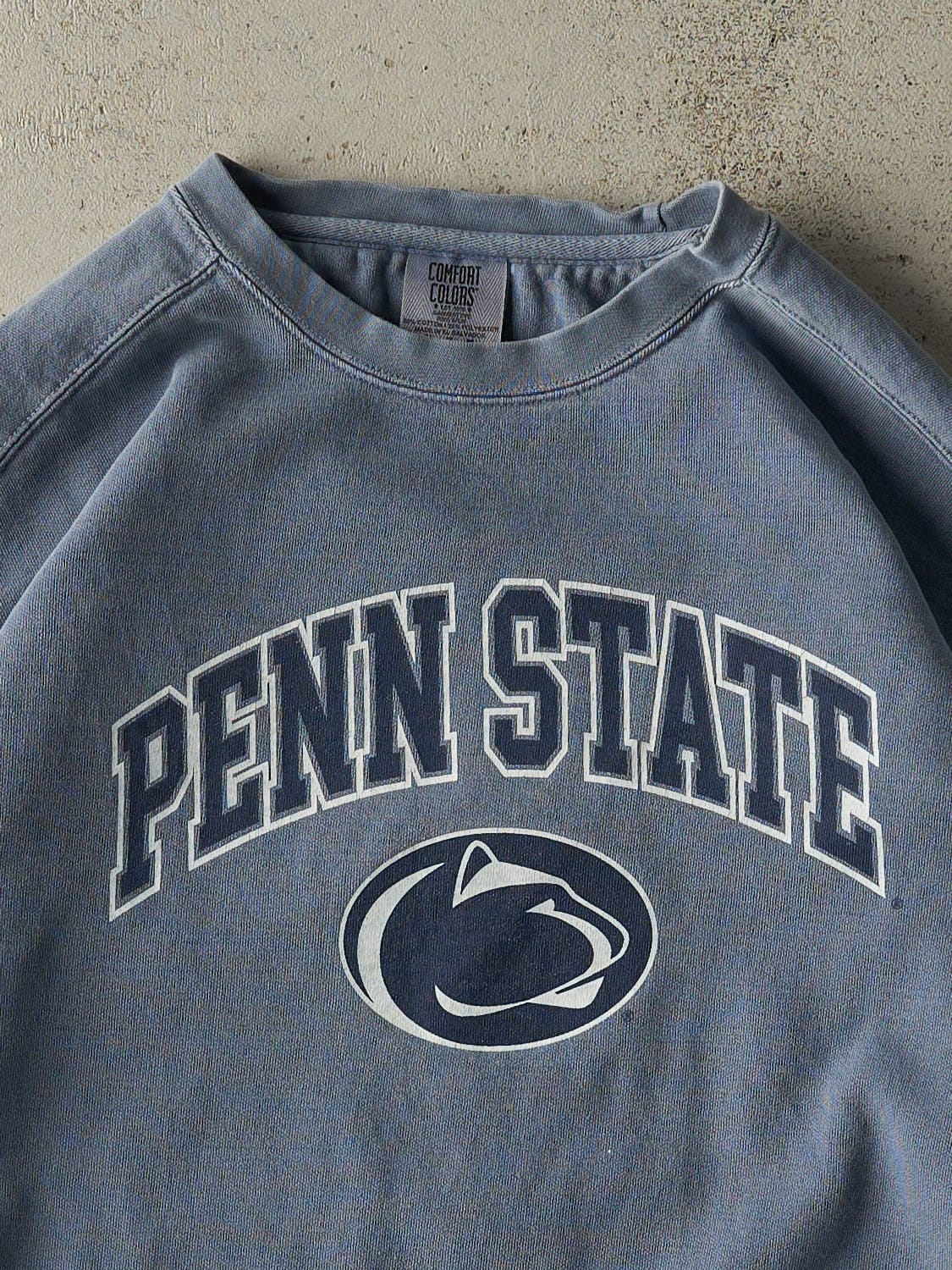 Vintage Y2K Washed Blue Penn State Crewneck (M/L) - Image 2