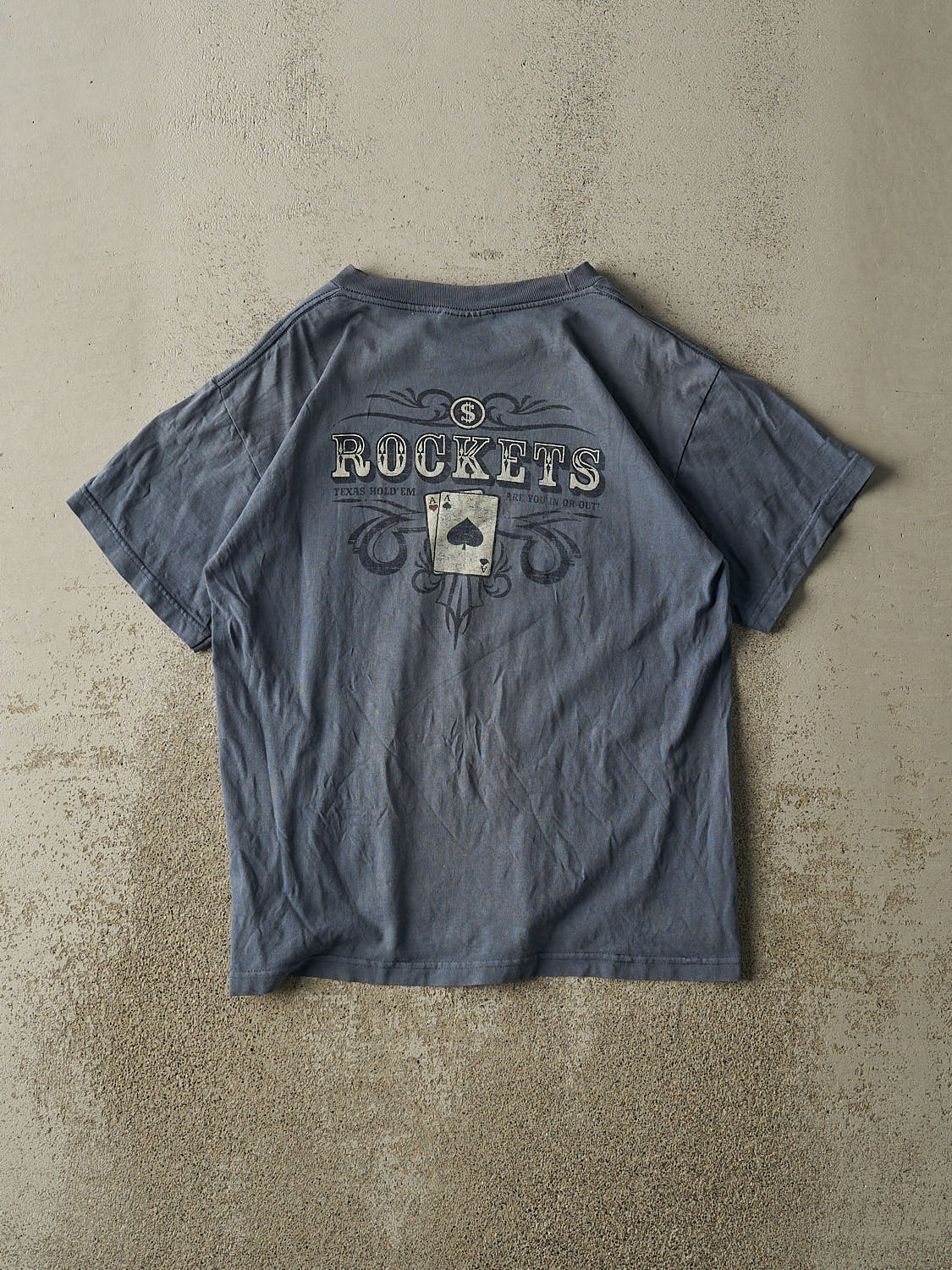 Vintage Y2K Washed Blue Aeropostale Poker Tee (S/M) - Image 2
