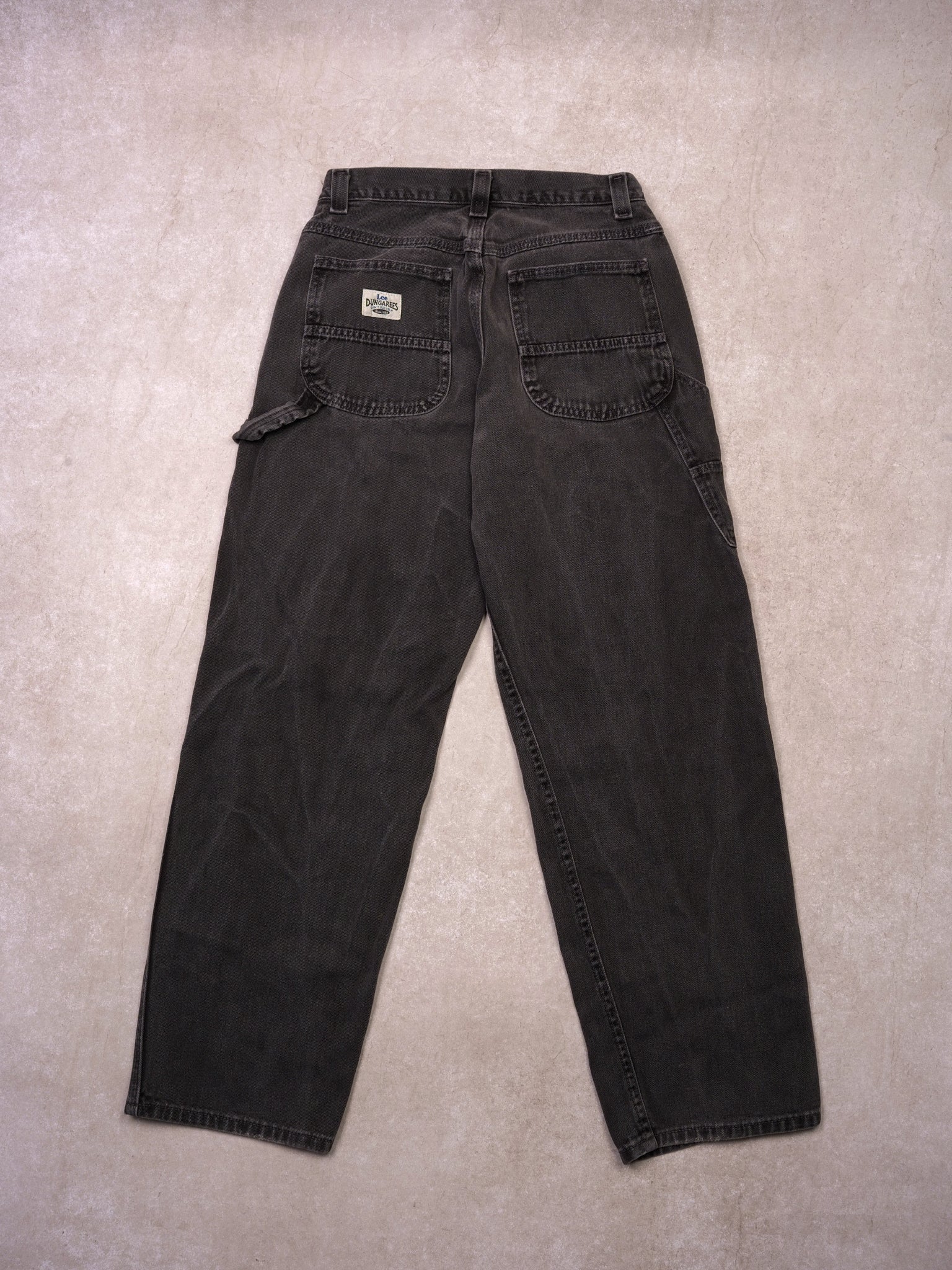 Vintage 90s Washed Dark Grey Lee Carpenter Pants (30x31) - Image 2