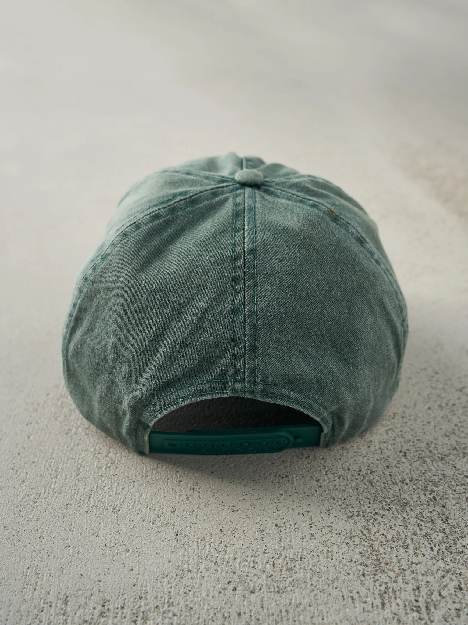 Vintage 90s Washed Green Attitude Is Everything Snapback Hat - Image 3