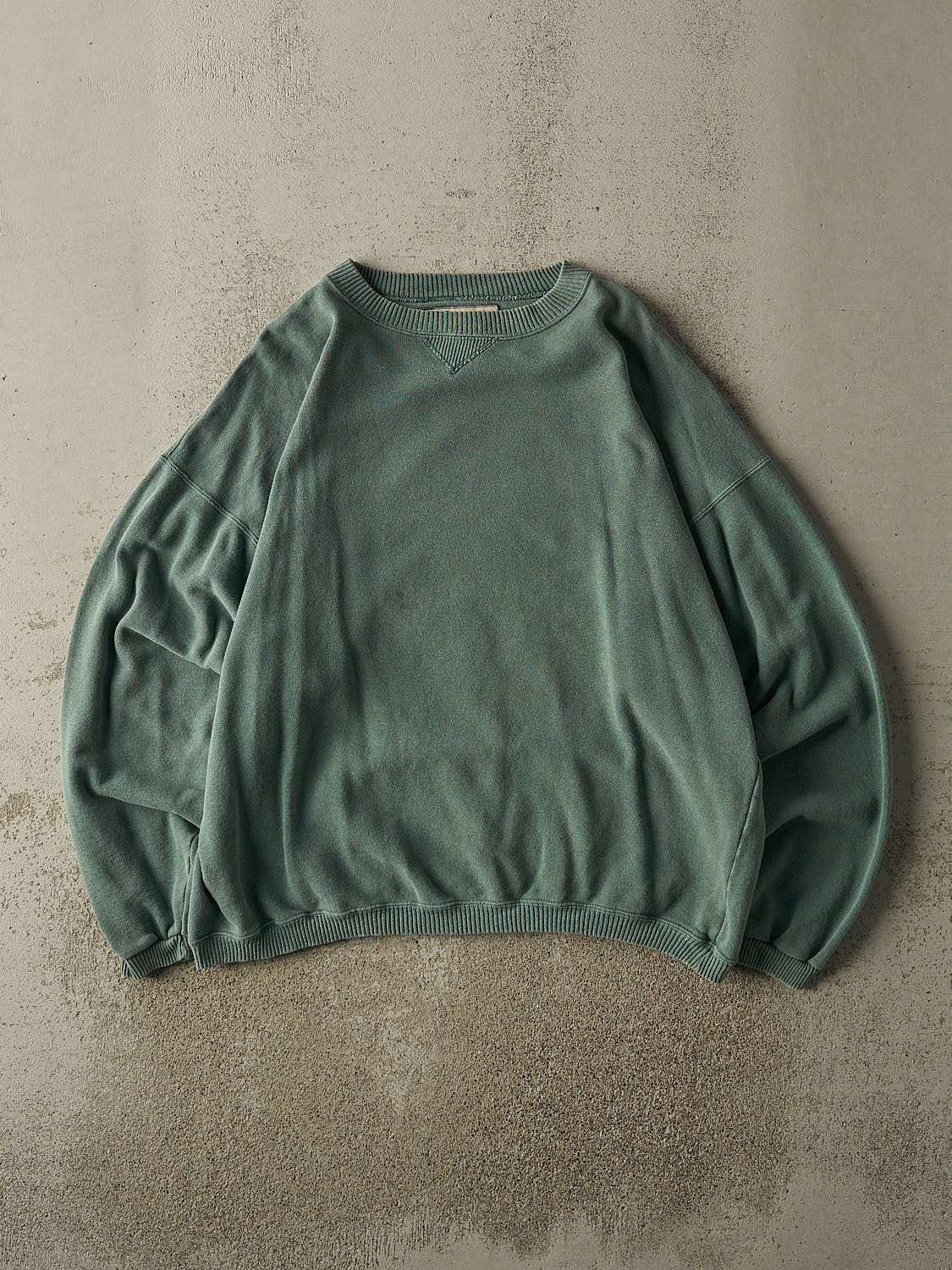 Vintage 90s Washed Green Champion Blank Crewneck (L)