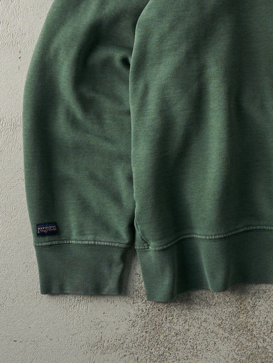Vintage 90s Washed Green Michigan State University Boxy Crewneck (L) - Image 3