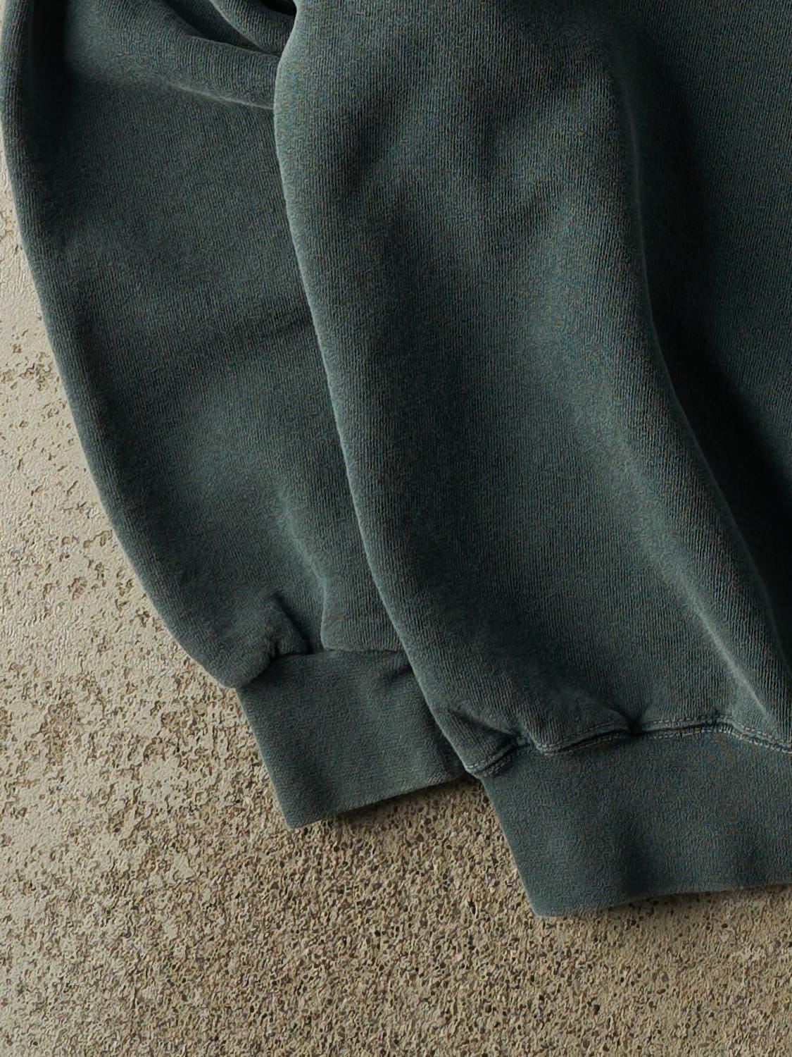 Vintage 90s Washed Green W&J College Crewneck (XL/XXL) - Image 3
