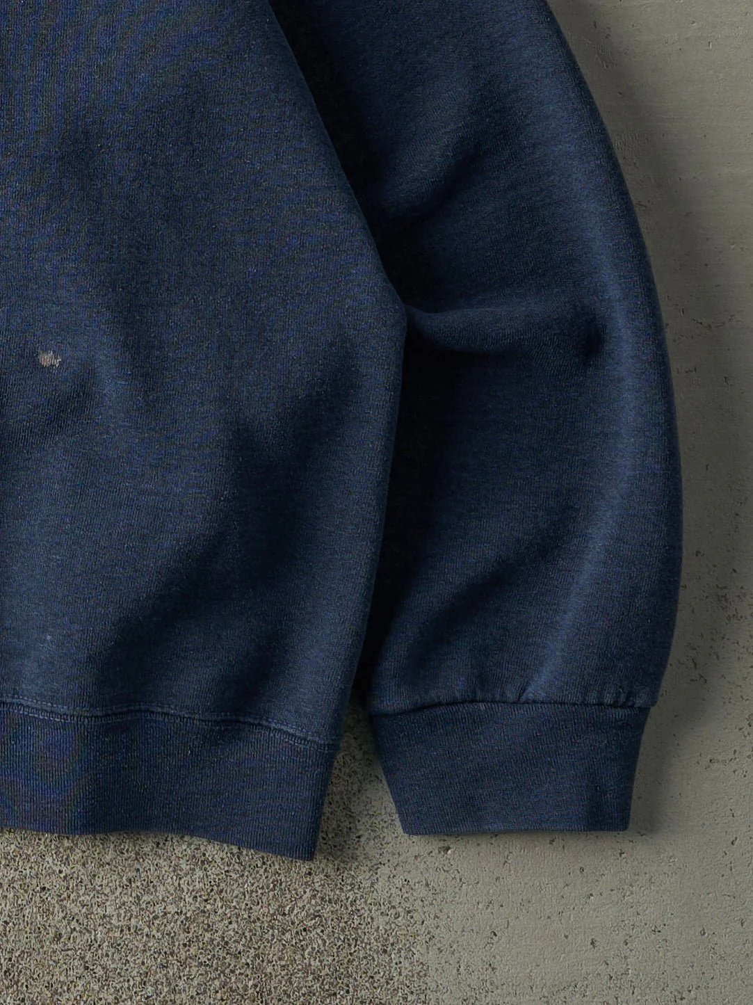 Vintage 90s Washed Navy Blue Blank Crewneck (XXL) - Image 3