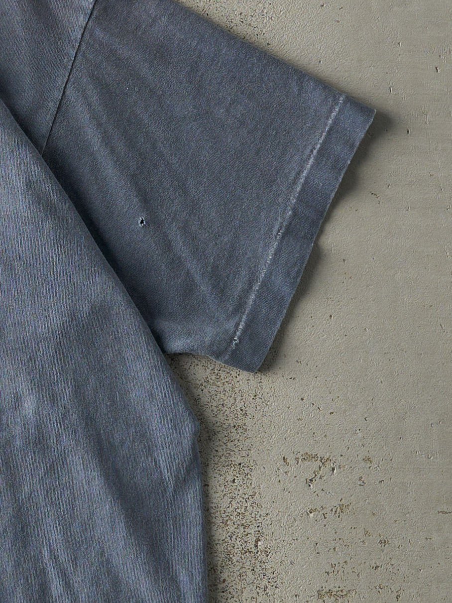 Vintage 90s Washed Navy Blue Solitude Utah Single Stitch Tee (M) - Image 3