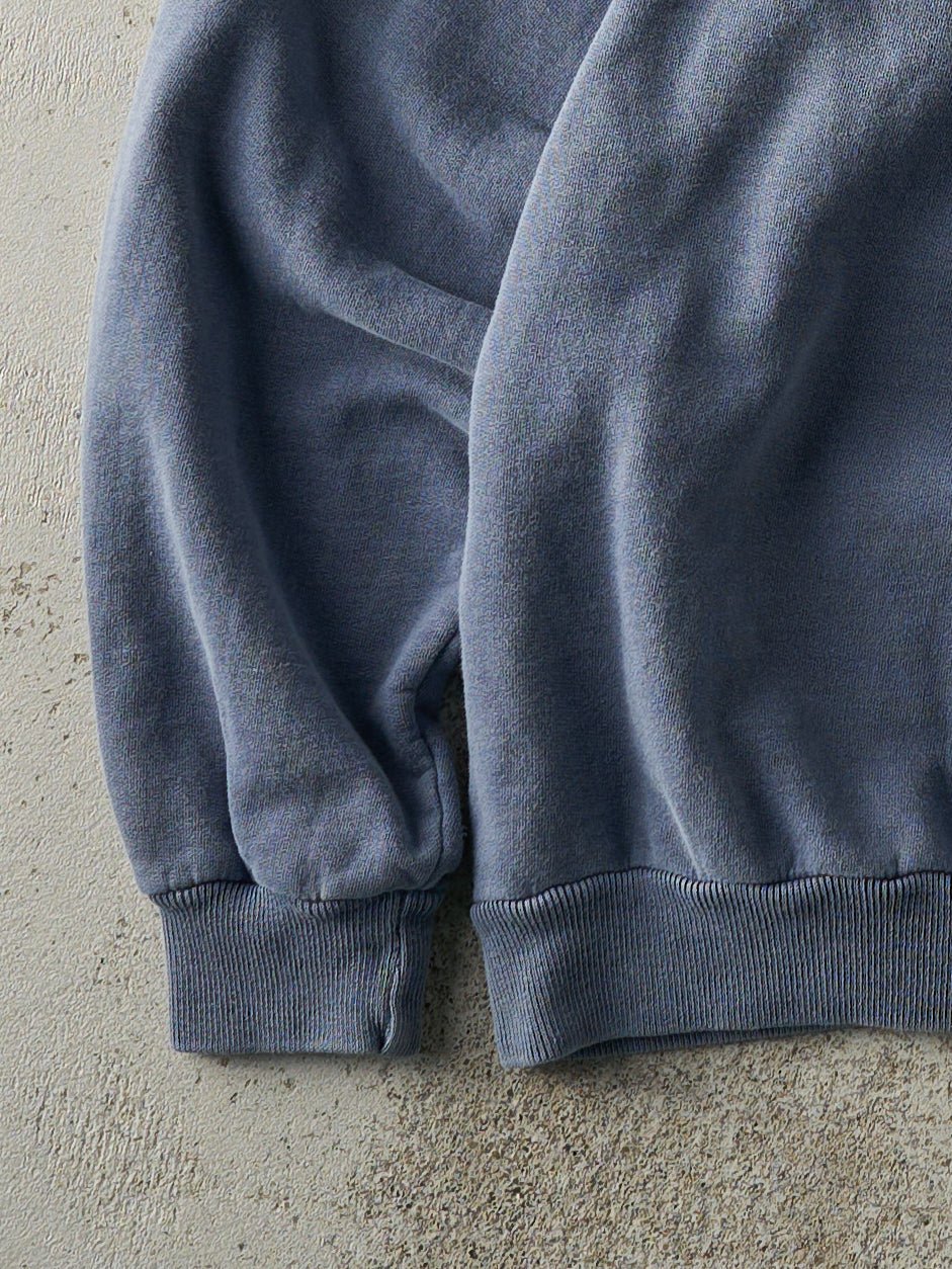 Vintage 90s Washed Navy Embroidered Golf Crewneck (M) - Image 3