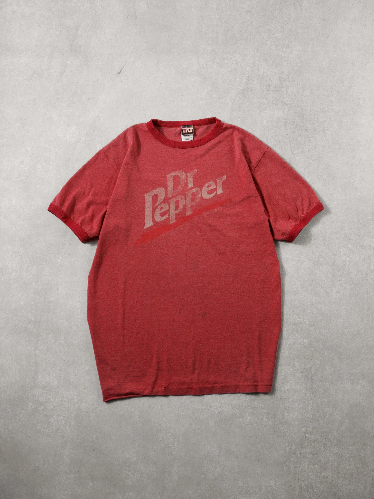 VIntage 90s Washed Red Dr. Pepper Graphic Tee (S)