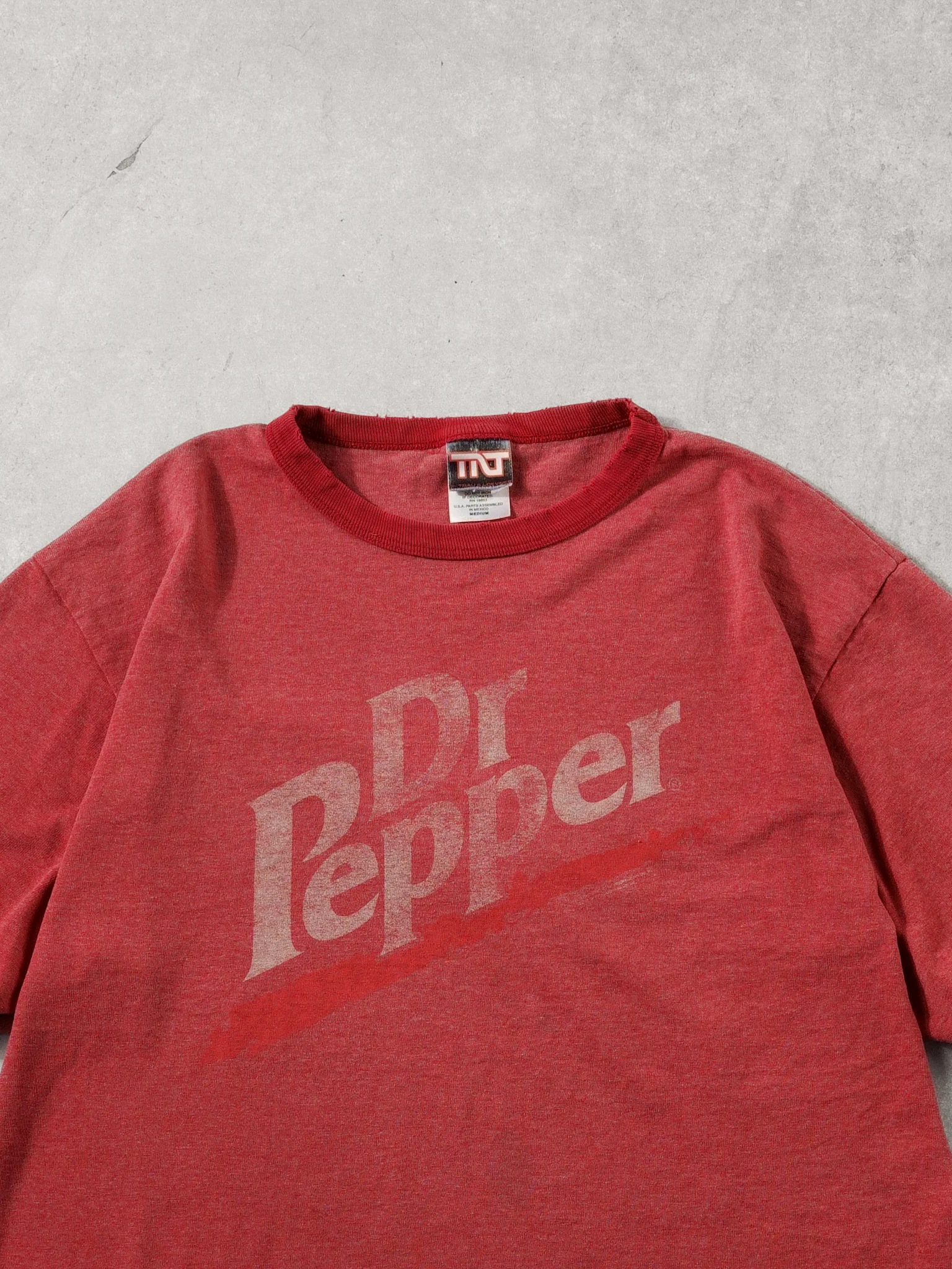 VIntage 90s Washed Red Dr. Pepper Graphic Tee (S) - Image 2