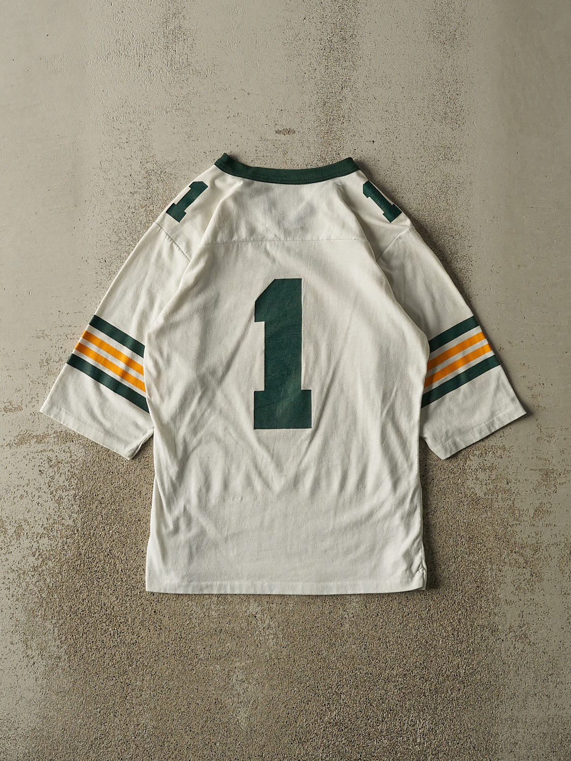 Vintage 80s White #1 Football Jersey Tee (XS/S) - Image 2