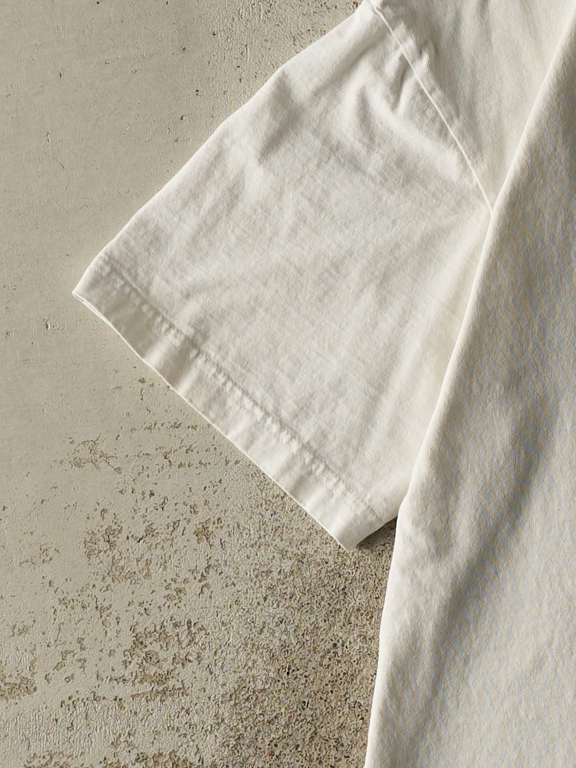 Vintage 90s White Adidas Logo Tee (M/L) - Image 3