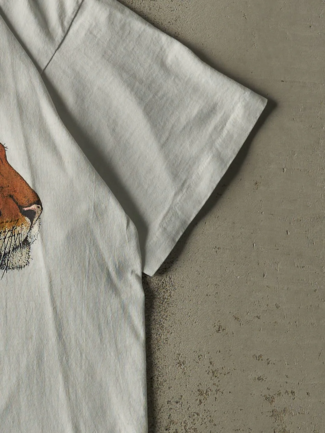 Vintage 80s White African Lion Safari Tee (L/XL) - Image 4