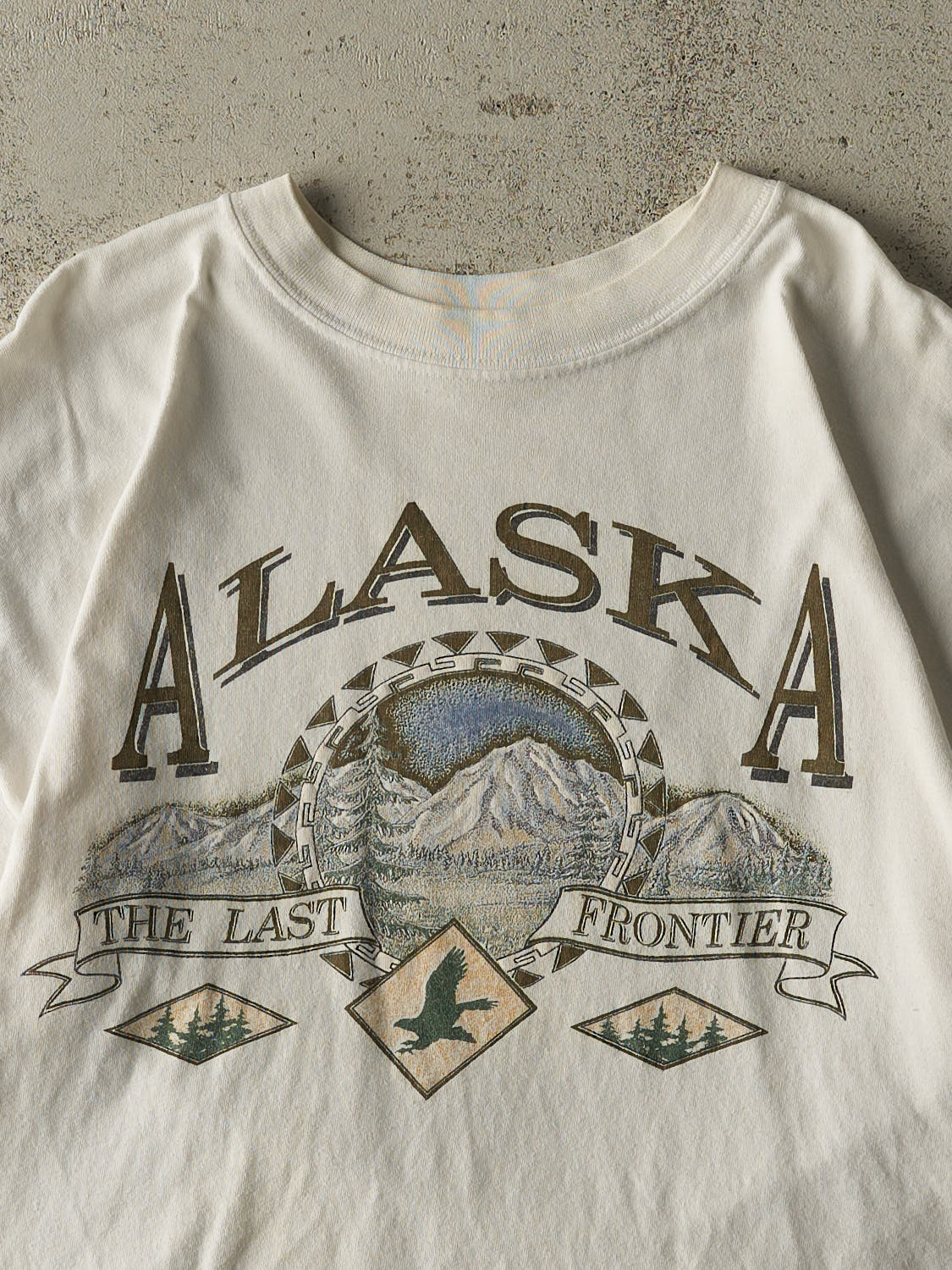Vintage 90s White Alaska Tee (M/L) - Image 2