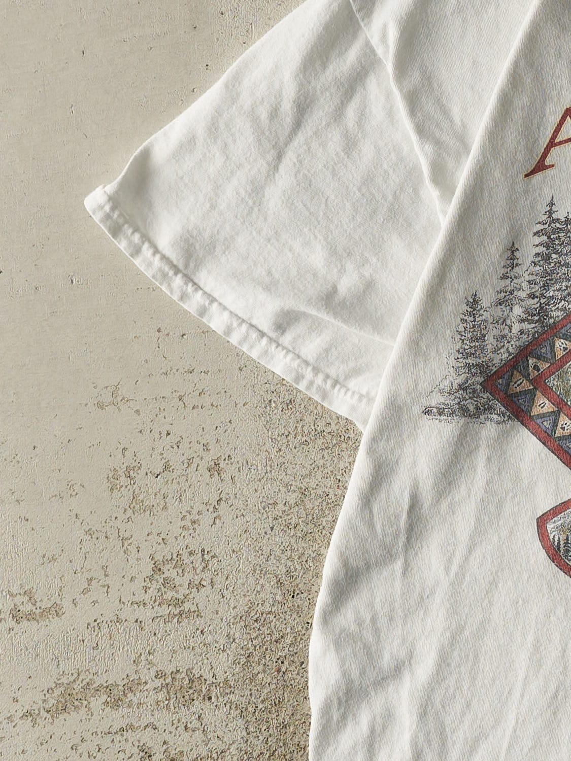 Vintage 90s White Alaska Tee (L) - Image 3