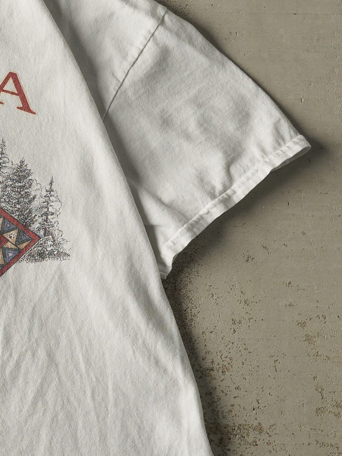 Vintage 90s White Alaska Tee (L) - Image 4
