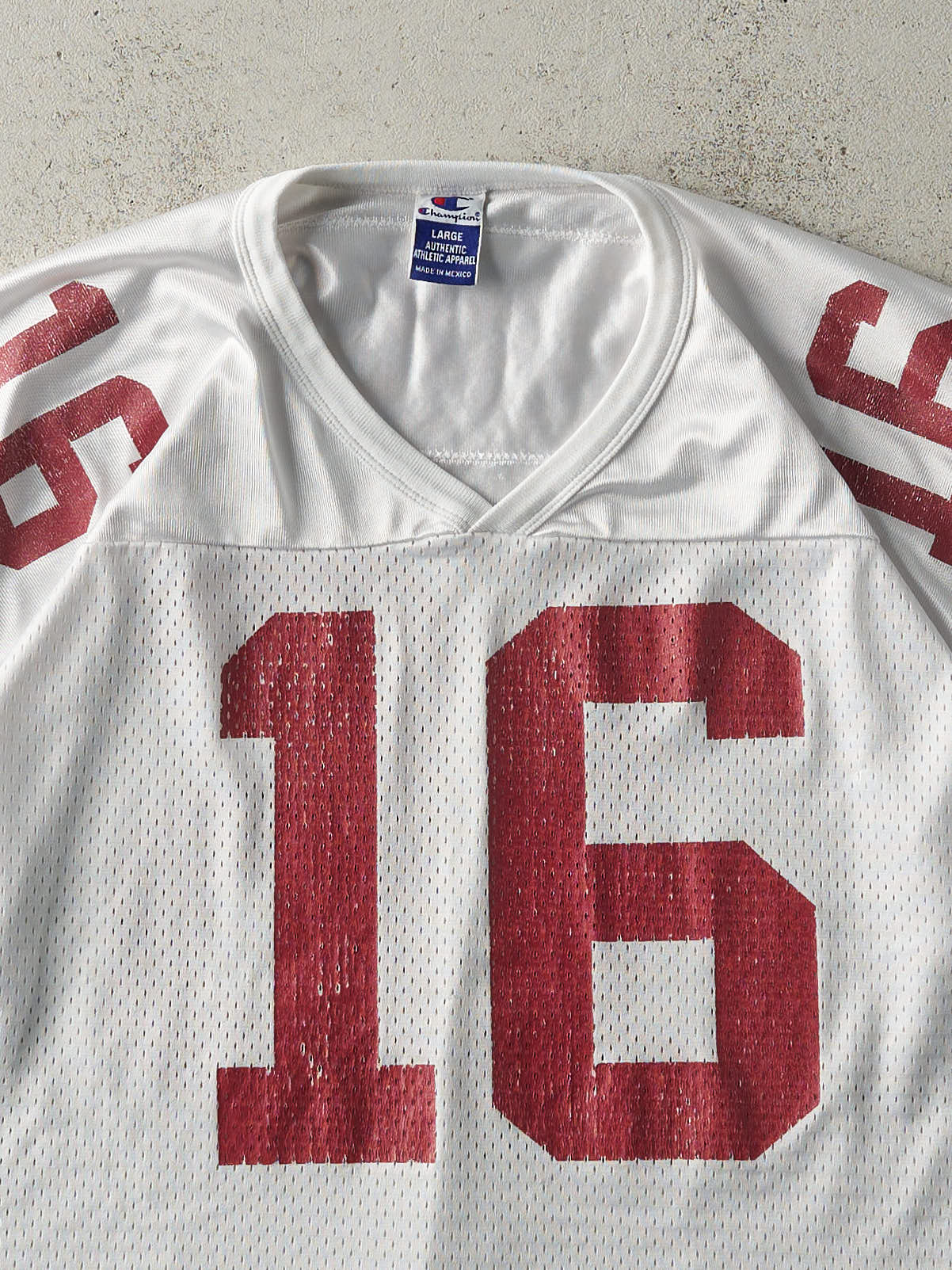 Vintage 90s White Arizona Cardinals #16 Jake Plummer Cropped Football Jersey (L/XL) - Image 4