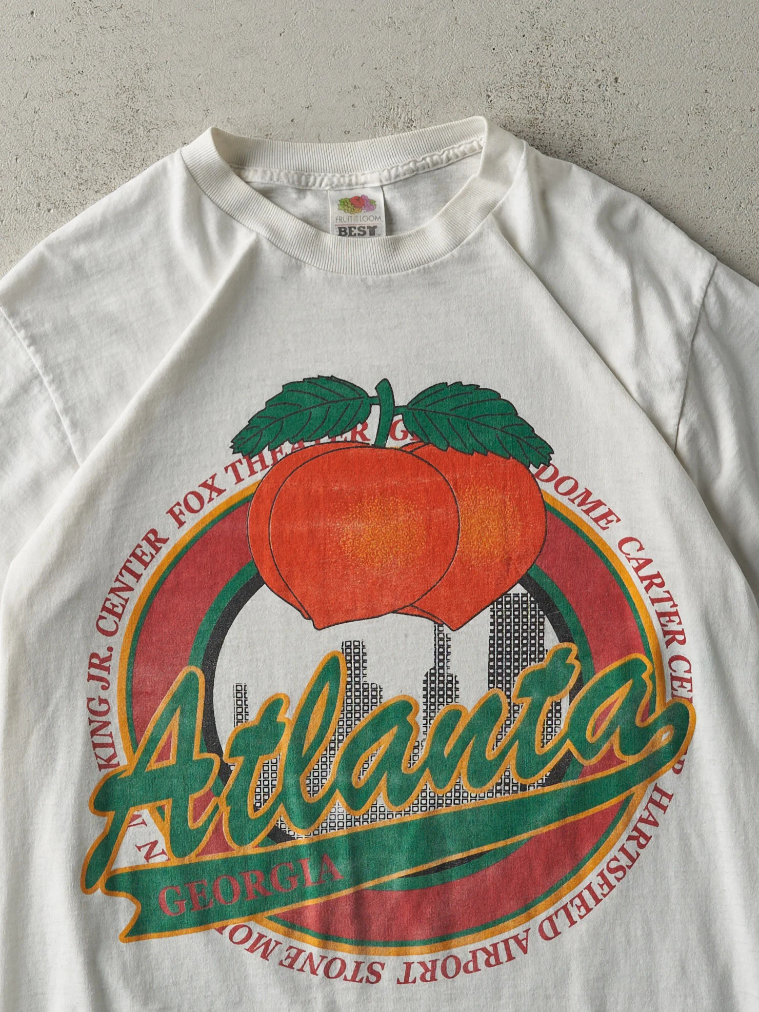 Vintage 90s White Atlanta Georgia Tee (S) - Image 2