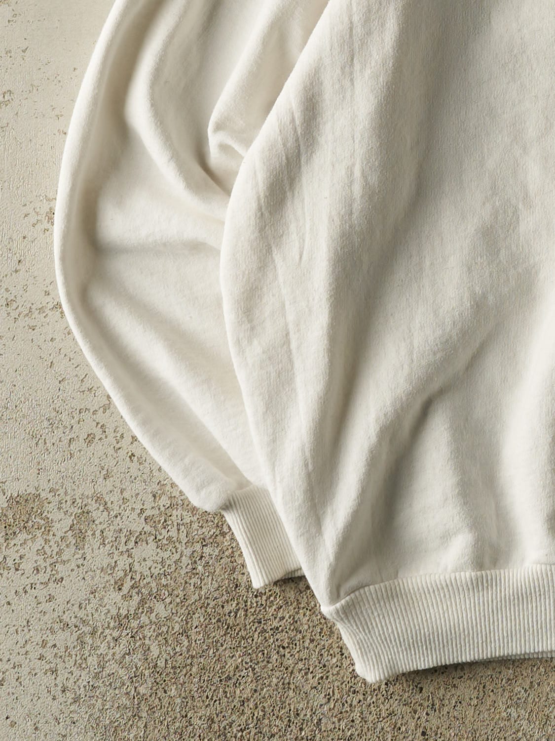 Vintage 90s White Bell Embroidered Quarter Button Sweater (L/XL) - Image 3