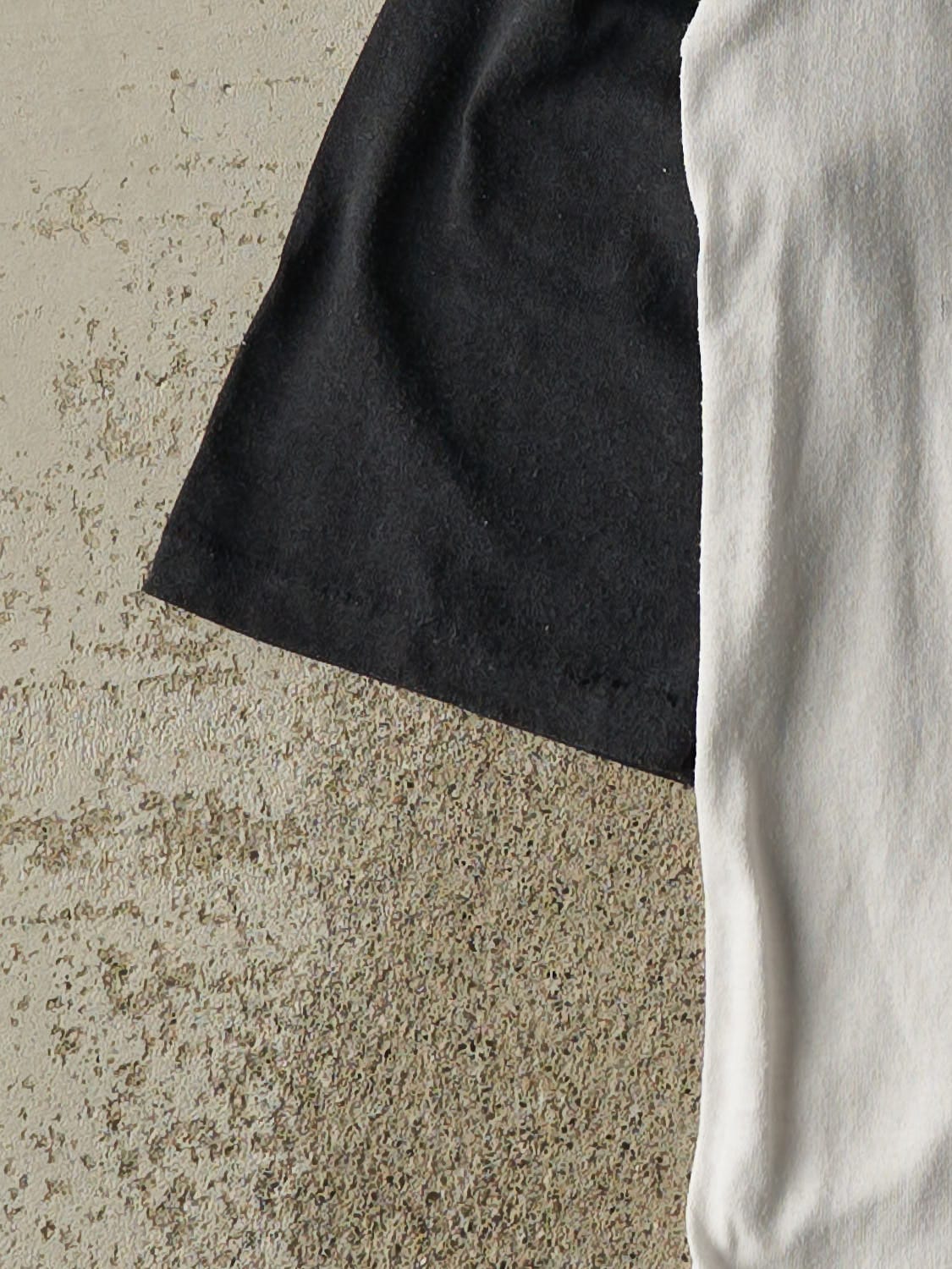Vintage 80s White & Black Raglan Tee (XS/S) - Image 3