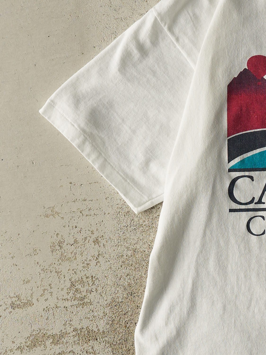 Vintage 90s White Calgary Single Stitch Tee (M) - Image 3