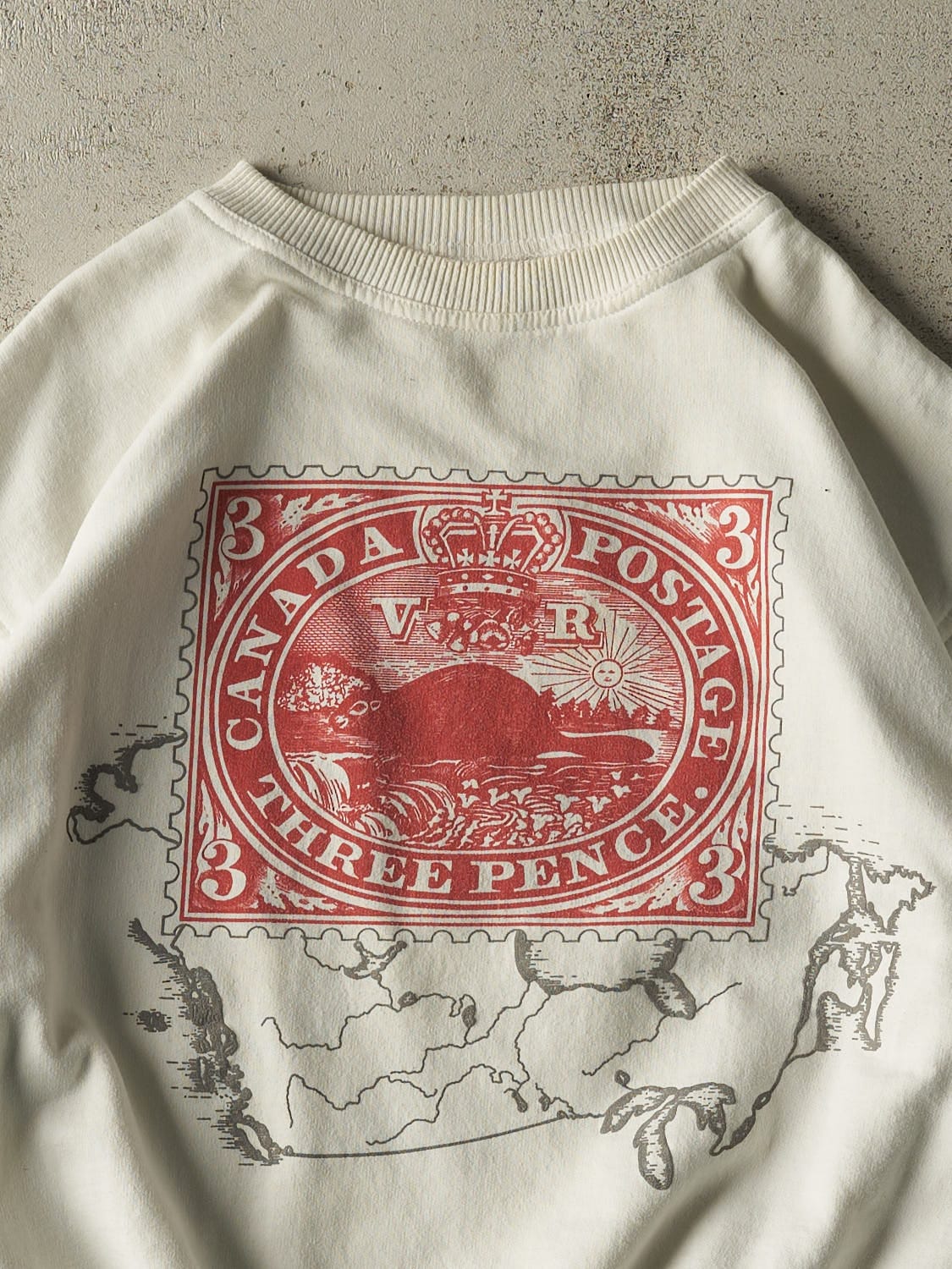 Vintage 80s White Canada Post Crewneck (L) - Image 2