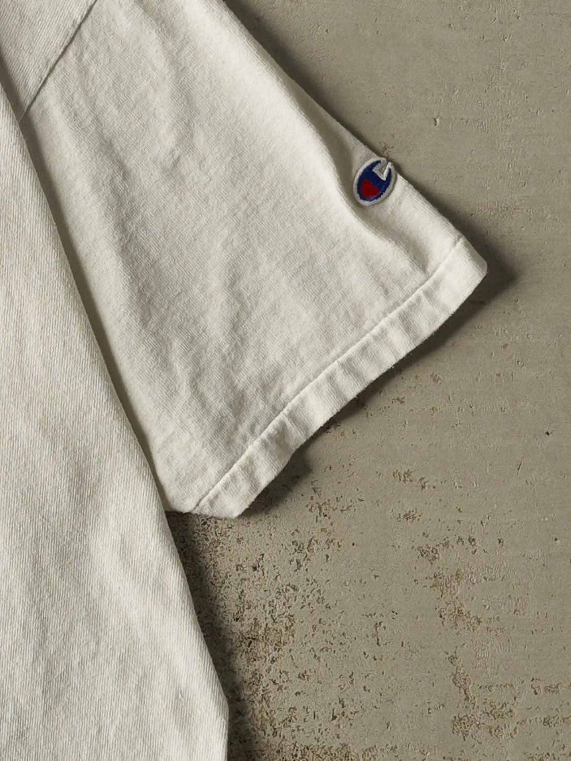 Vintage 90s White Champion Logo Tee (L) - Image 3