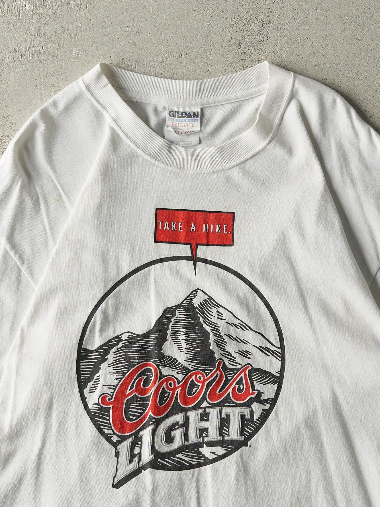 Vintage 90s White Coors Light Tee (L) - Image 2