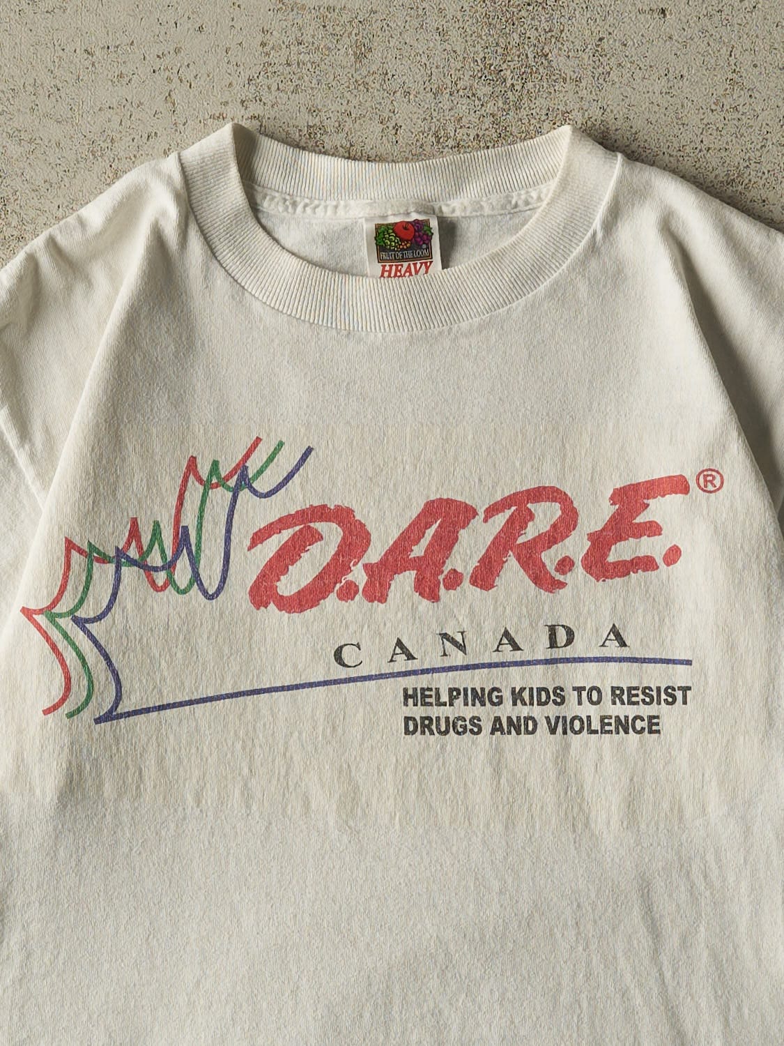Vintage 90s White DARE Canada Tee (M) - Image 2