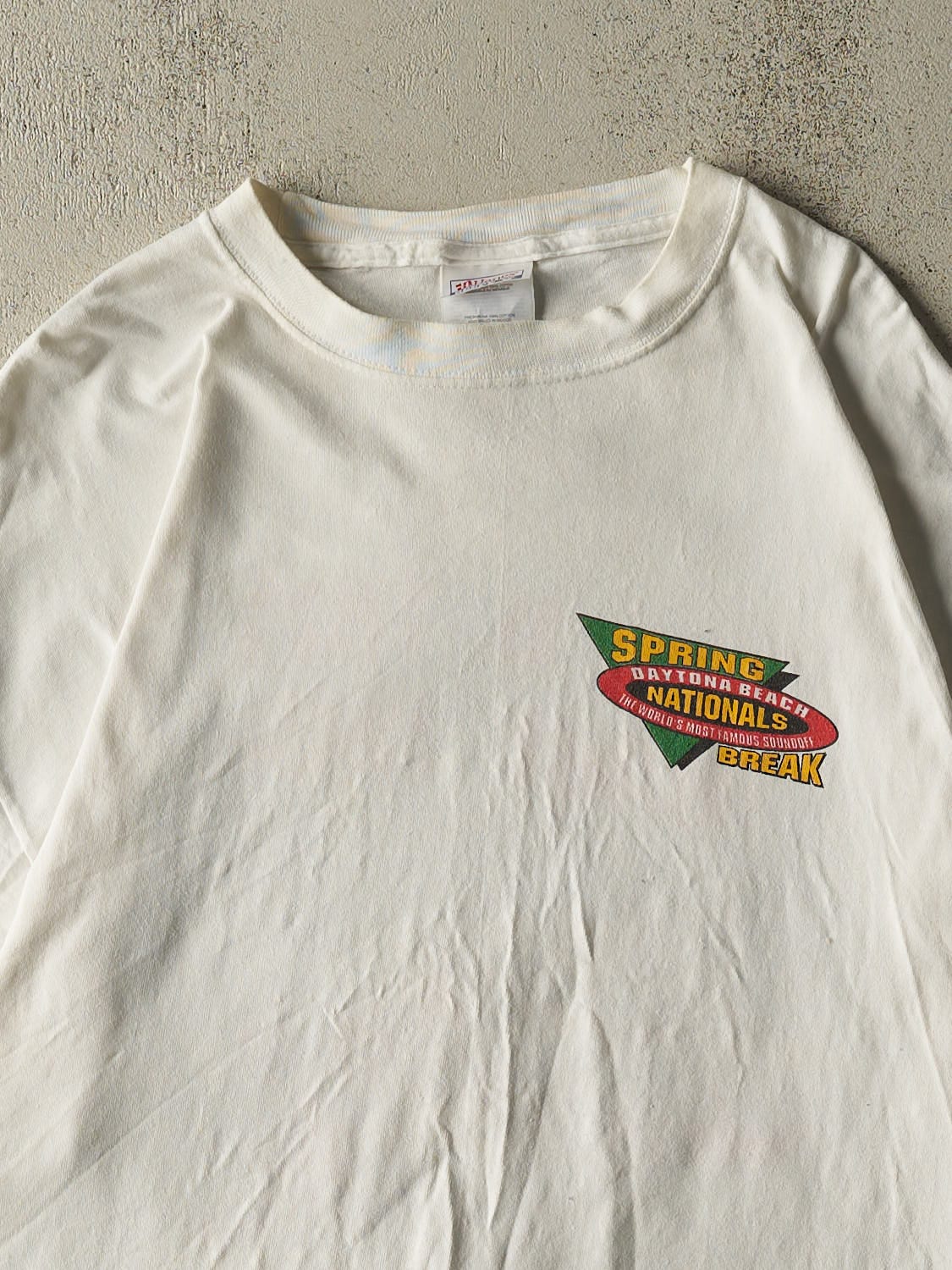 Vintage 90s White Daytona Beach Spring Break Tee (XL) - Image 3