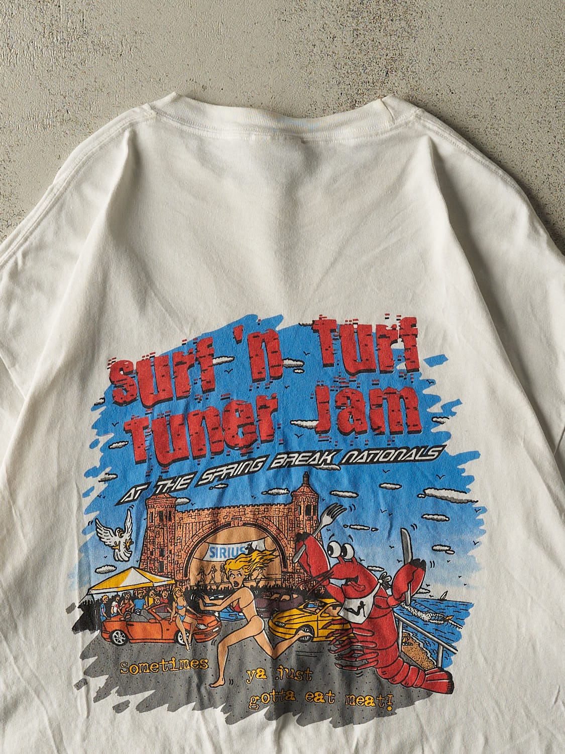 Vintage 90s White Daytona Beach Spring Break Tee (XL) - Image 4
