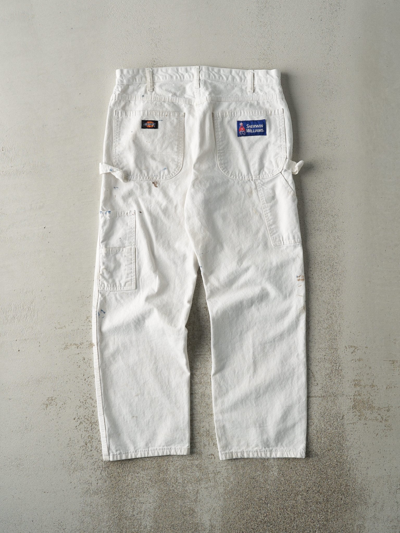 Vintage 90s White Dickies Carpenter Pants (32x27.5) - Image 3