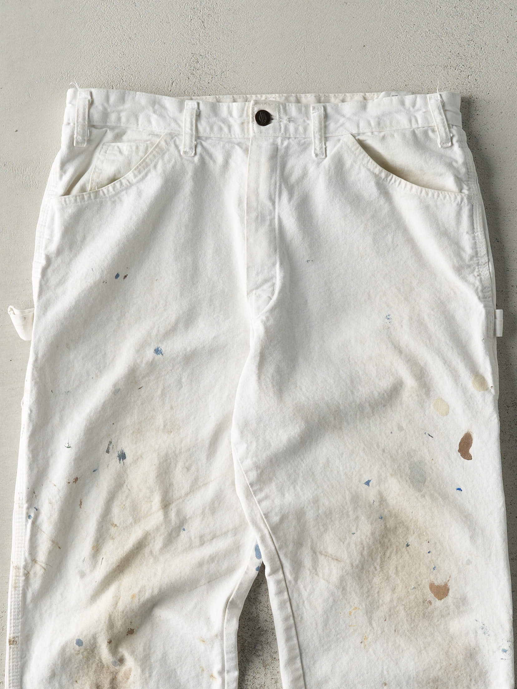 Vintage 90s White Dickies Carpenter Pants (32x27.5) - Image 4