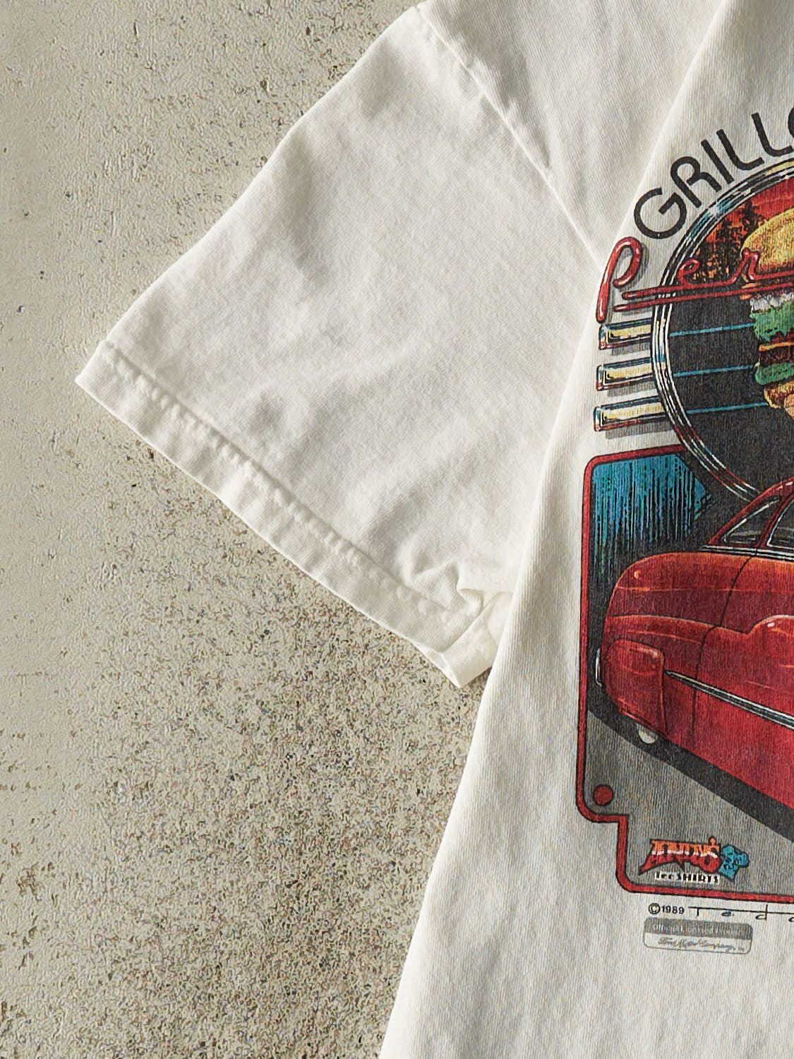 Vintage 90s White Ford Classic Car Tee (L) - Image 3