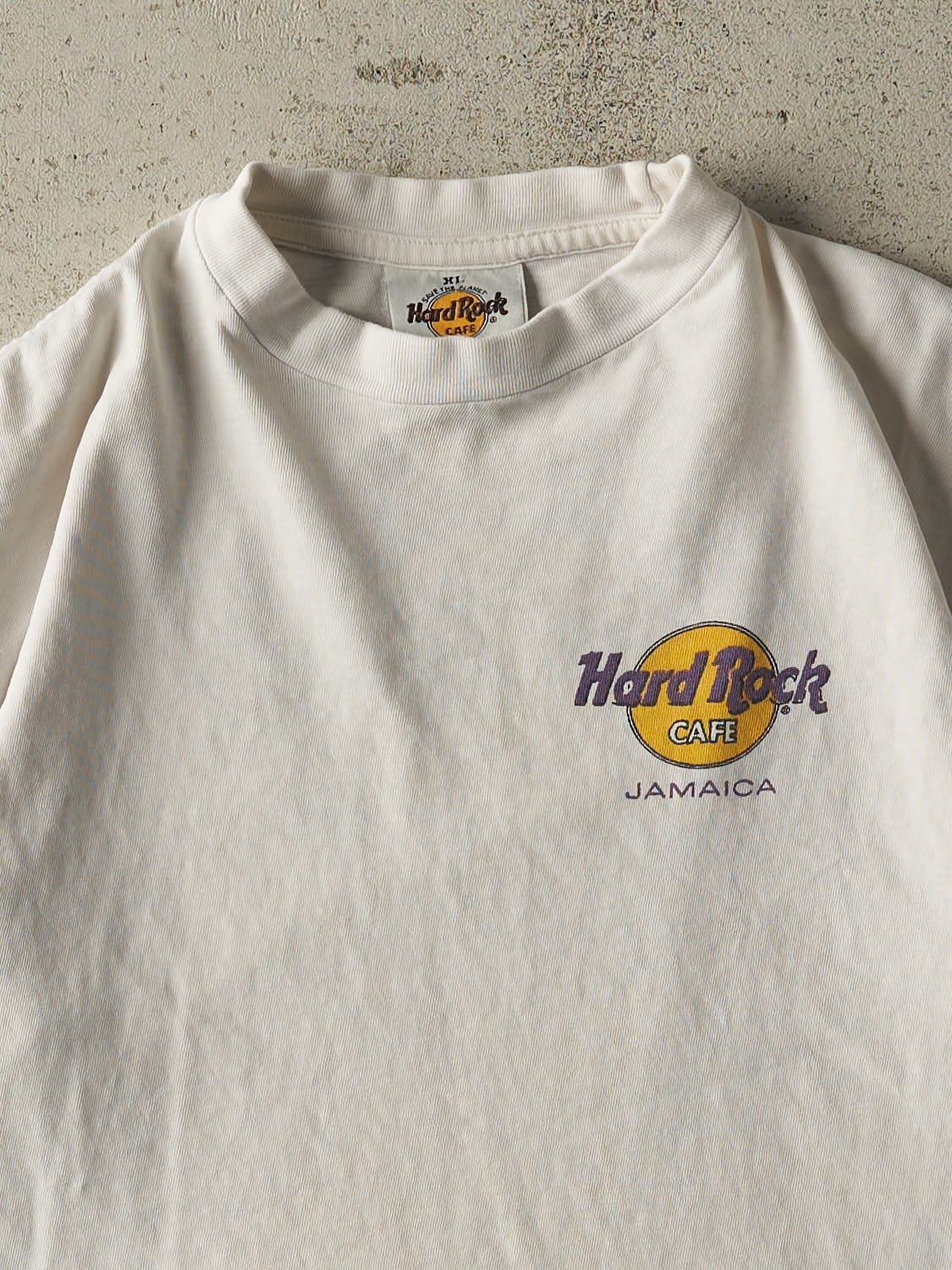Vintage 90s White Hard Rock Cafe Jamaica Tee (M) - Image 3