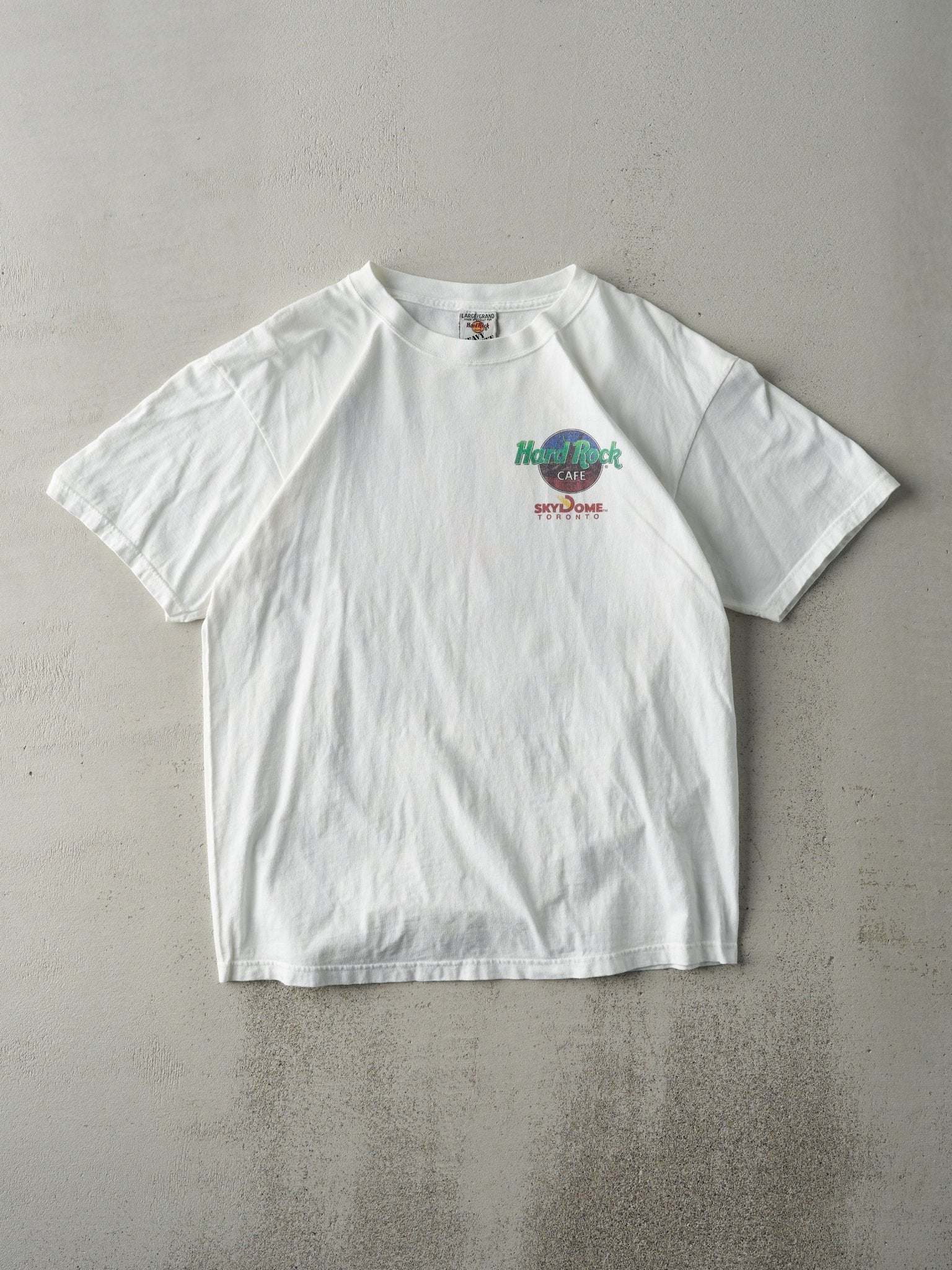 Vintage 90s White Hard Rock Cafe Toronto SkyDome Tee (M) - Image 2