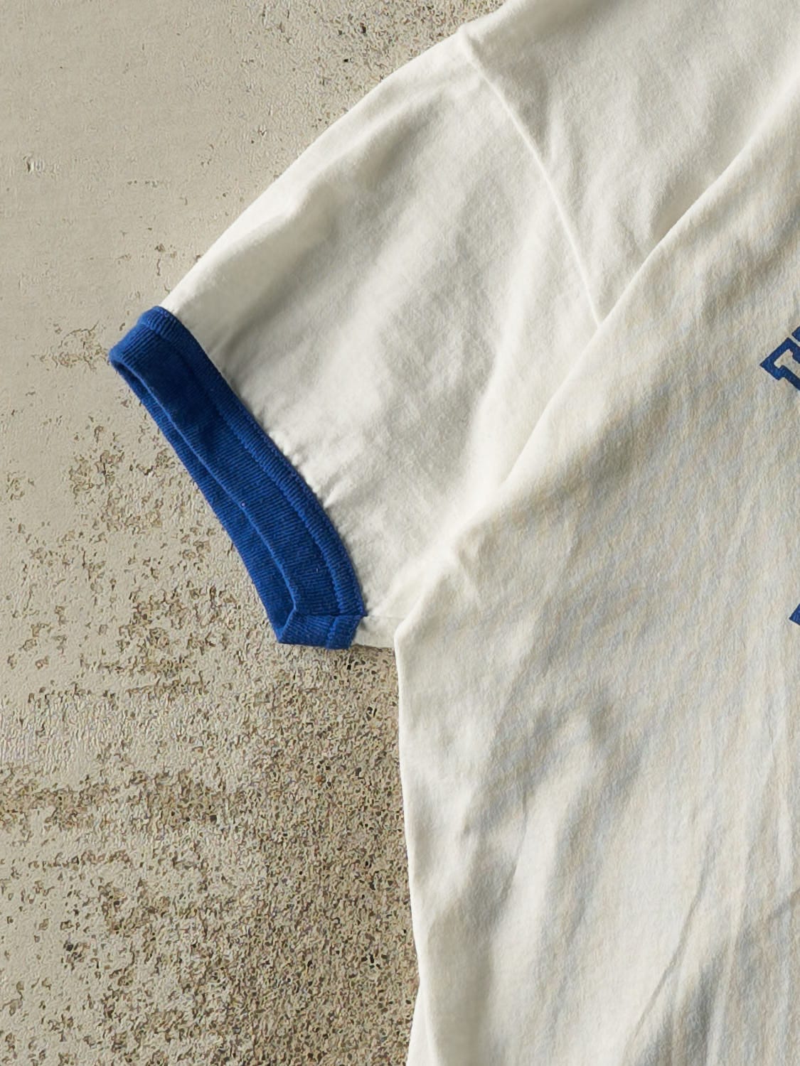 Vintage 88' White Hawkeyes Football Ringer Tee (S/M) - Image 3