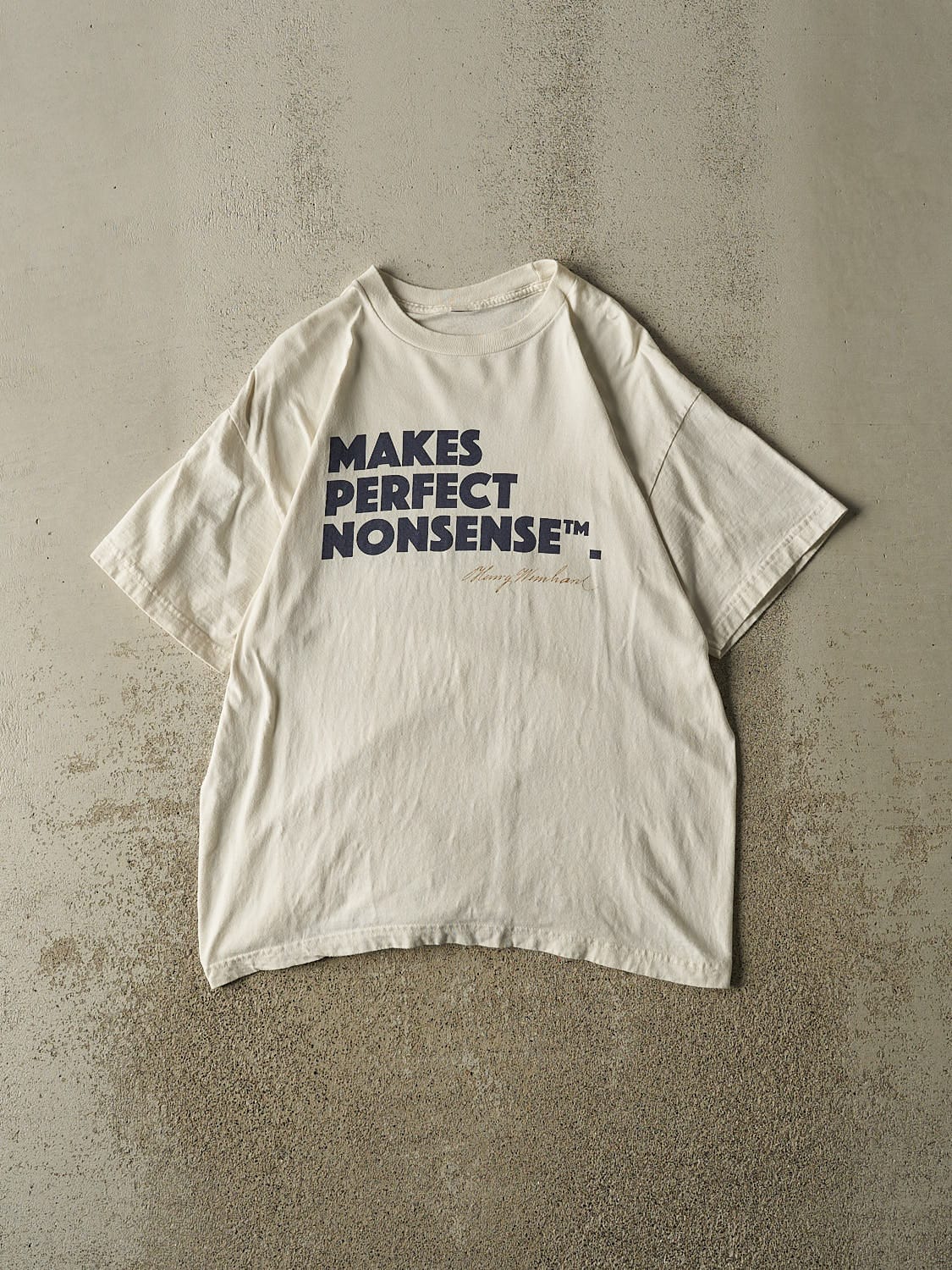 Vintage 90s White Henry Weinhards "Makes Perfect Nonsense" Beer Tee (M/L)