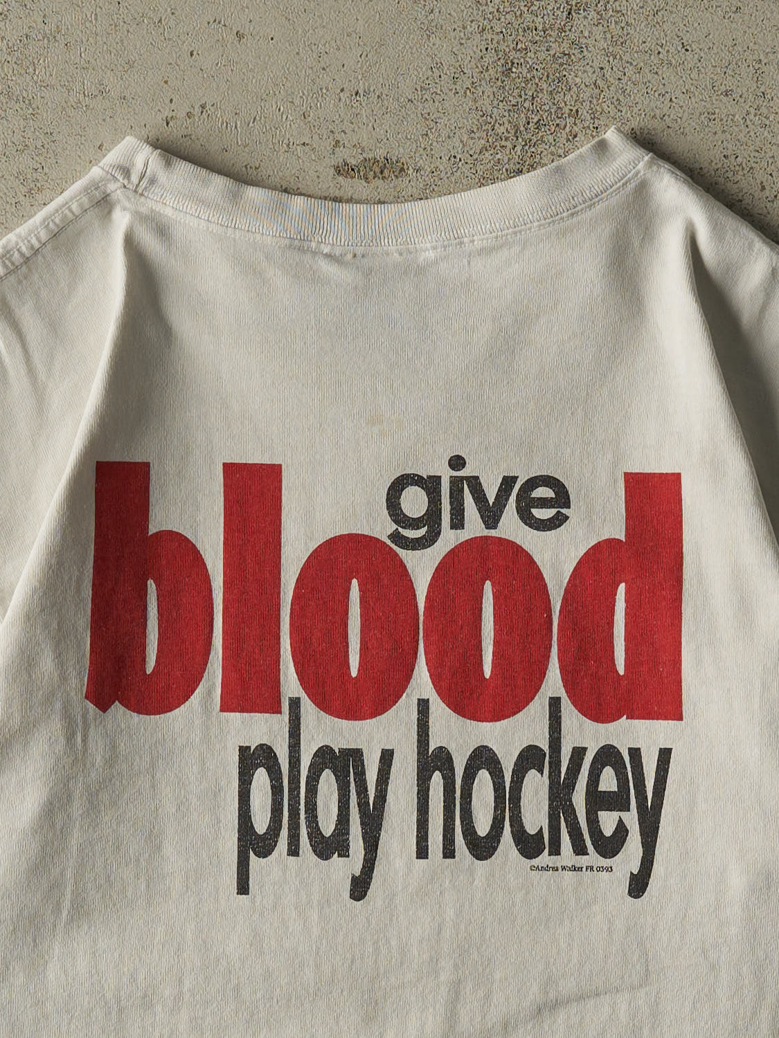 Vintage 90s White Ice Hockey Single Stitch Tee (M/L) - Image 4