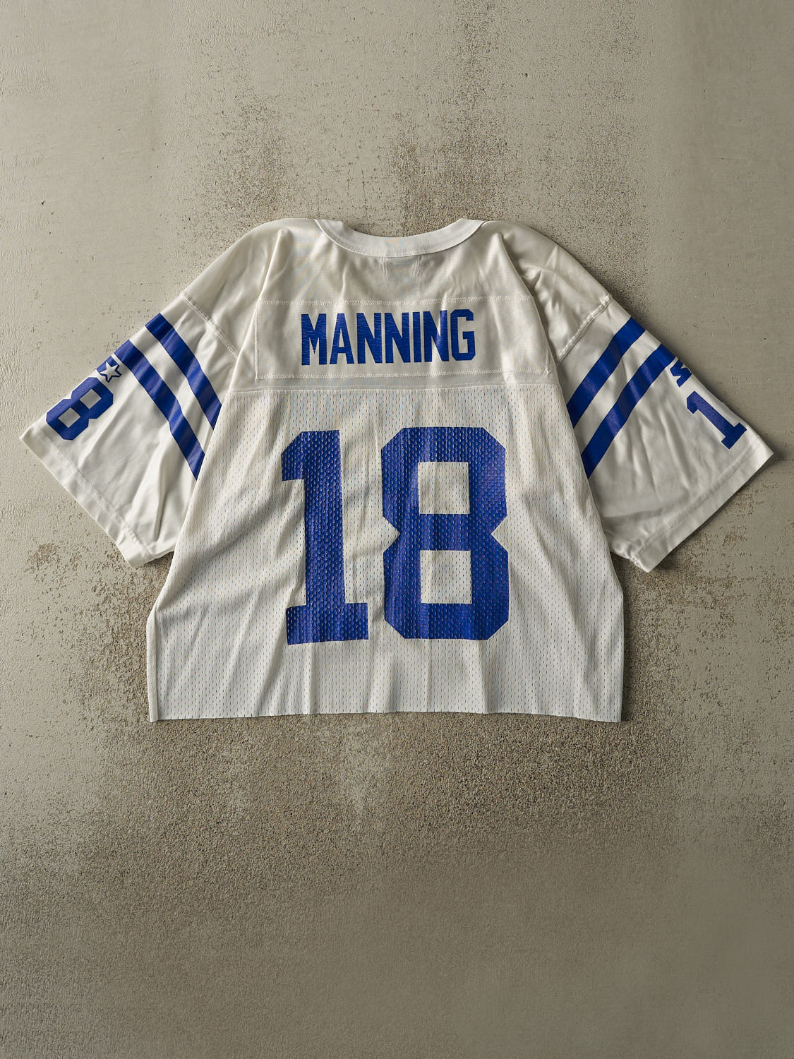 Vintage 90s White Indianapolis Colts Peyton Manning #18 Cropped Jersey (M) - Image 2