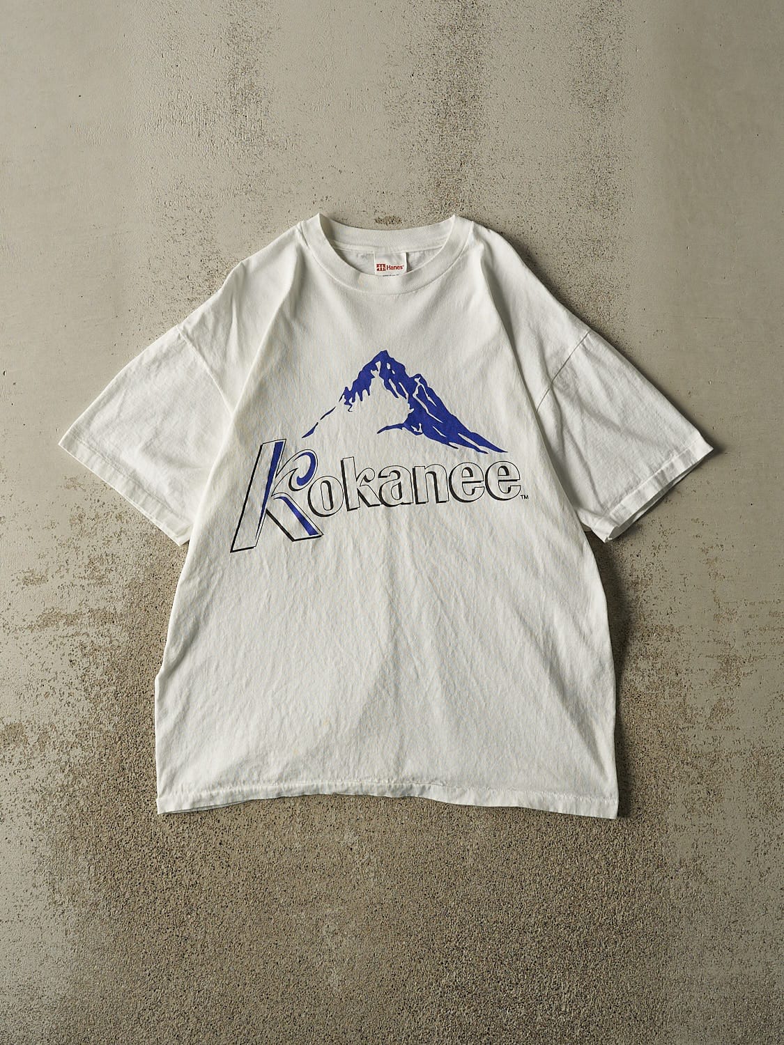 Vintage 90s White Kokanee Single Stitch Tee (L)
