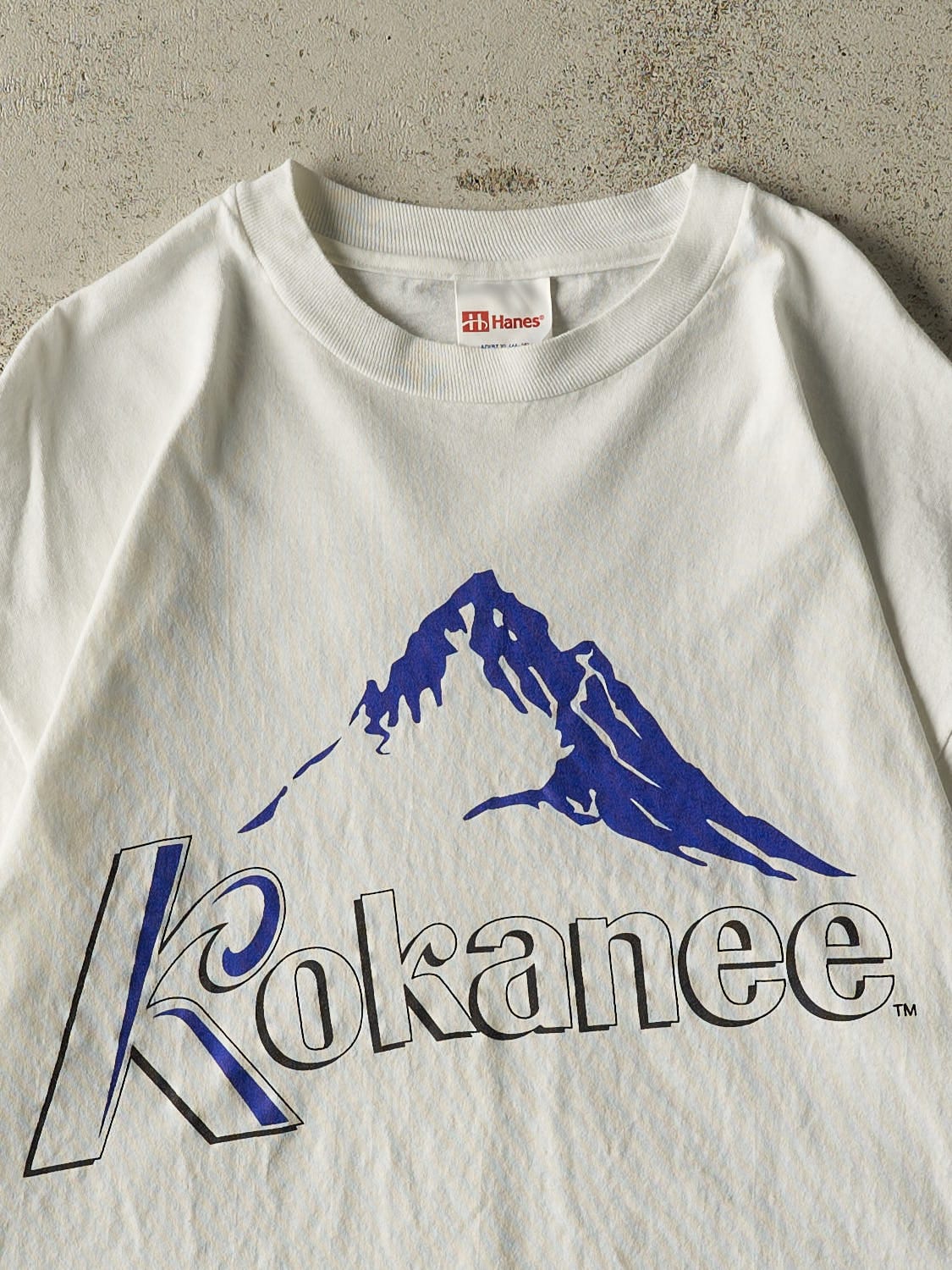 Vintage 90s White Kokanee Single Stitch Tee (L) - Image 2