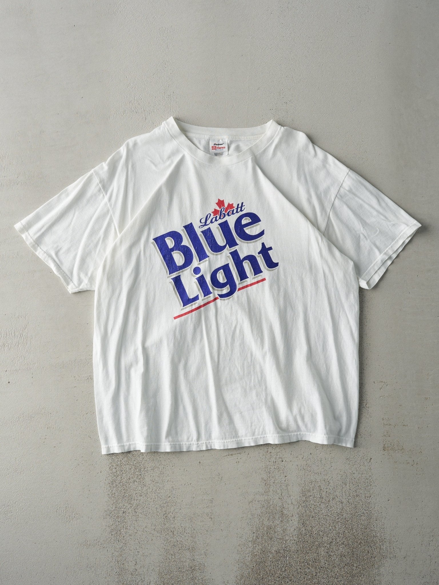 Vintage 90s White Labatt Blue Light Tee (L)