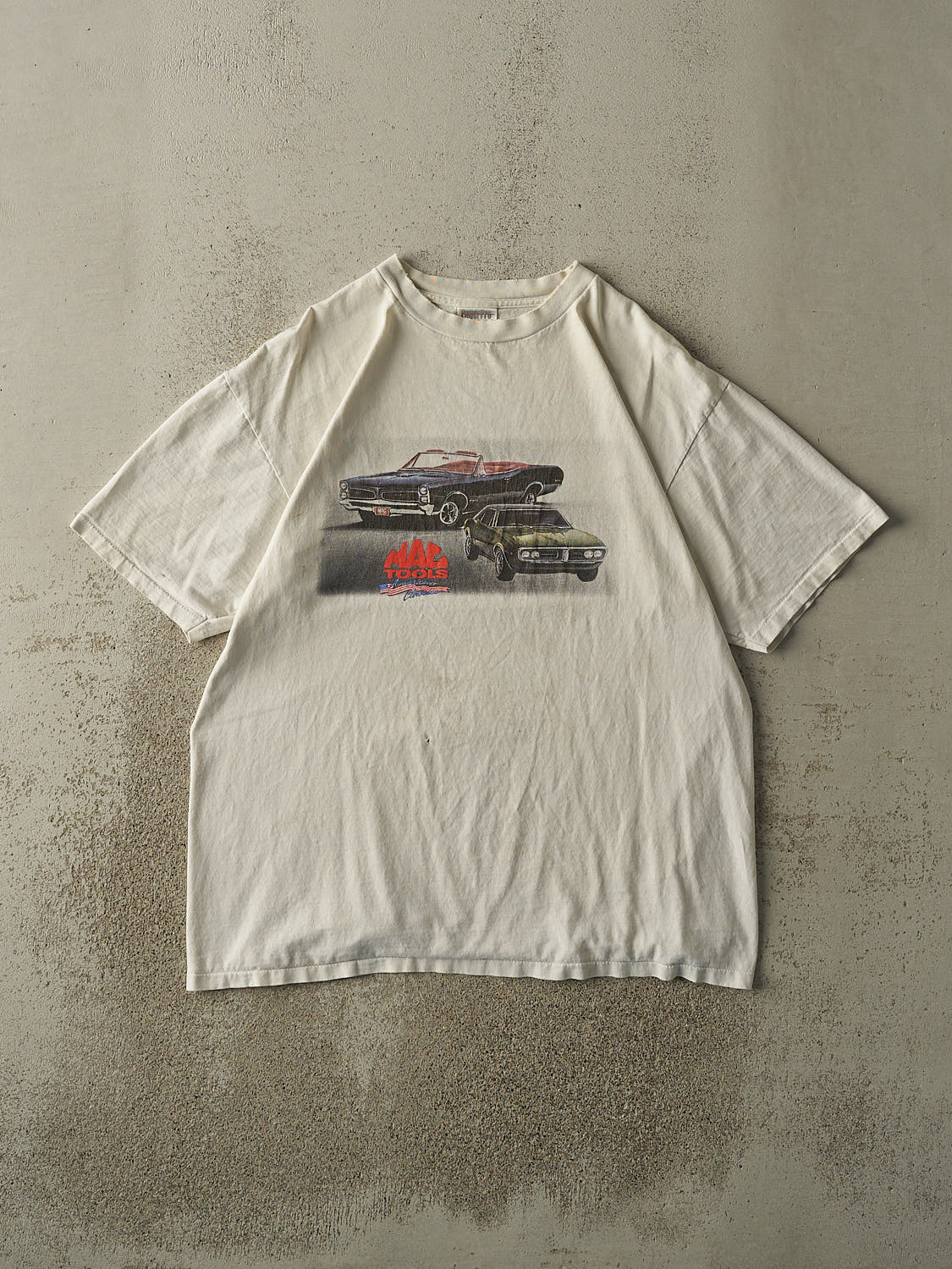 Vintage 90s White Mac Tools Single Stitch Car Tee (L/XL)