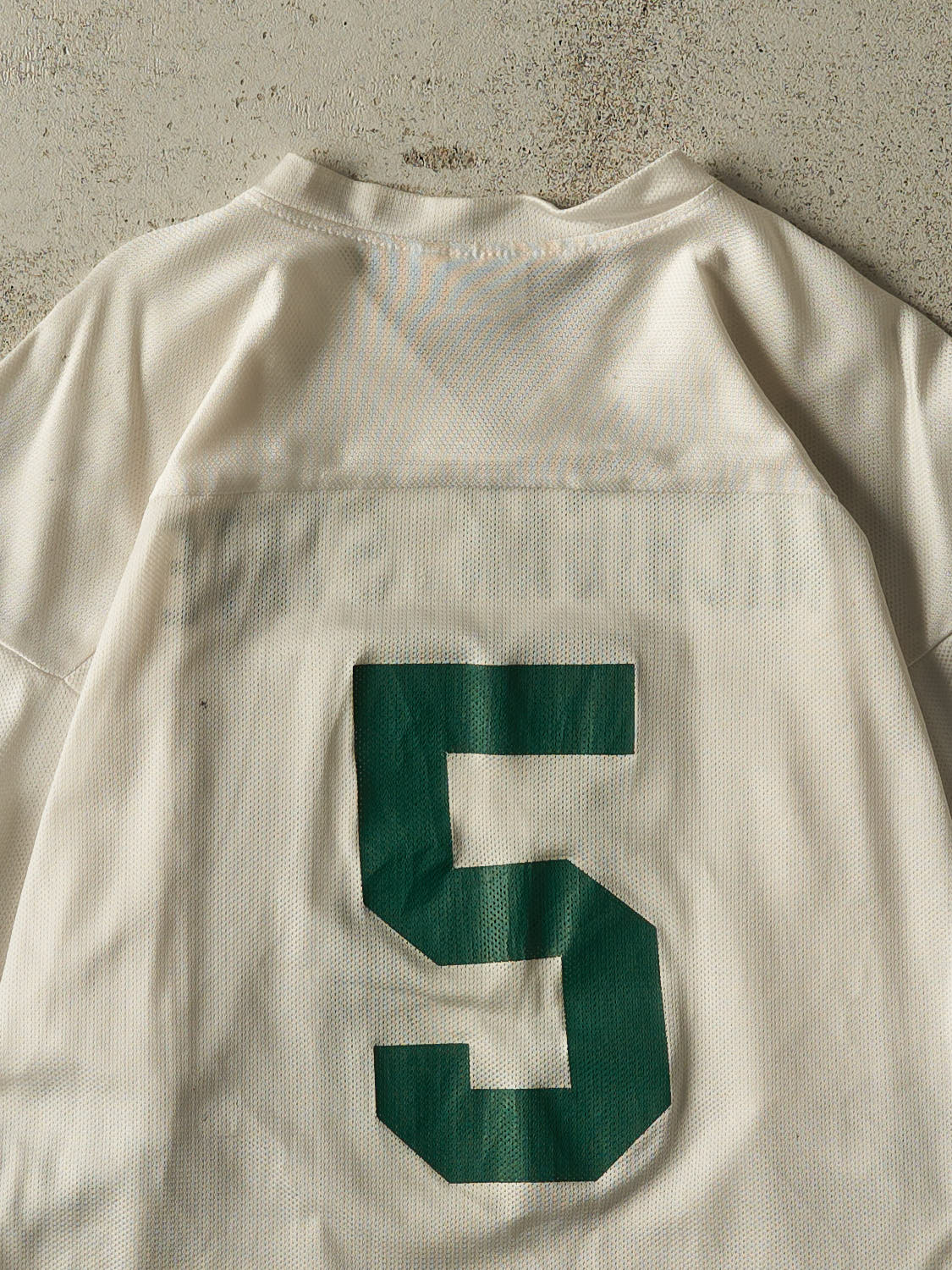 Vintage 90s White Michigan State University #5 Football Jersey (S) - Image 5