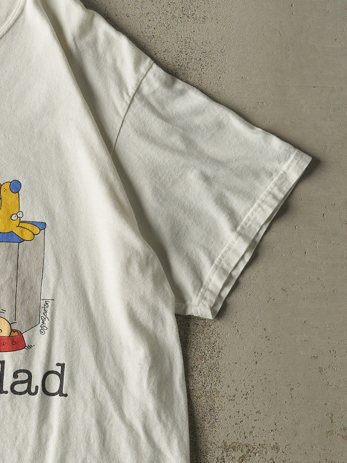 Vintage Y2K White "Mr. New Dad" Slogan Tee (M/L) - Image 4