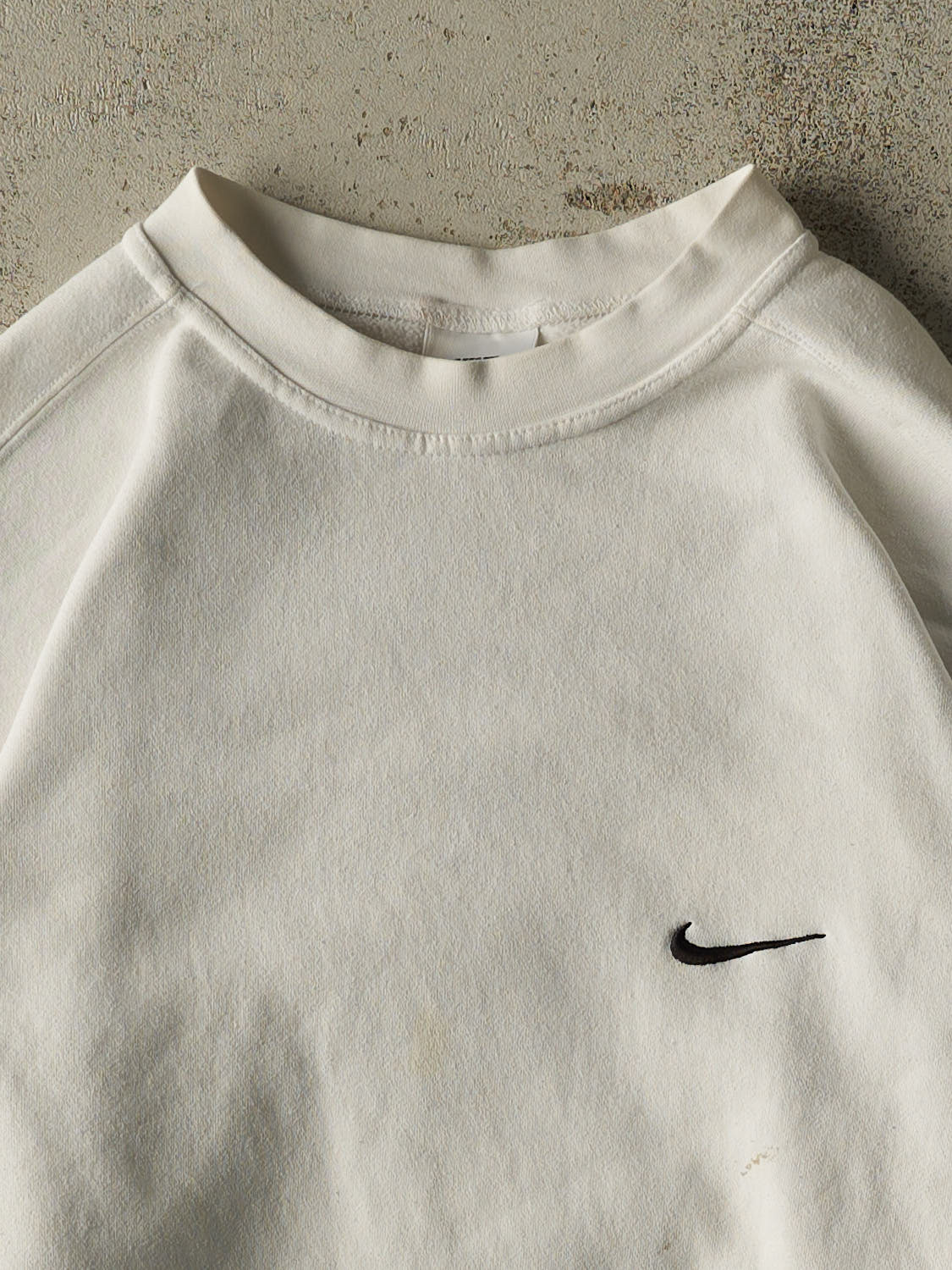 Vintage 90s White Nike Embroidered Crewneck (L/XL) - Image 2
