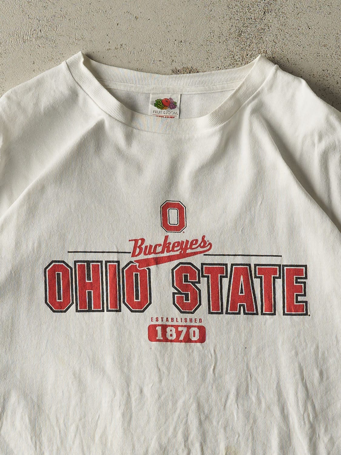 Vintage Y2K White Ohio State Buckeyes Tee (XL) - Image 2