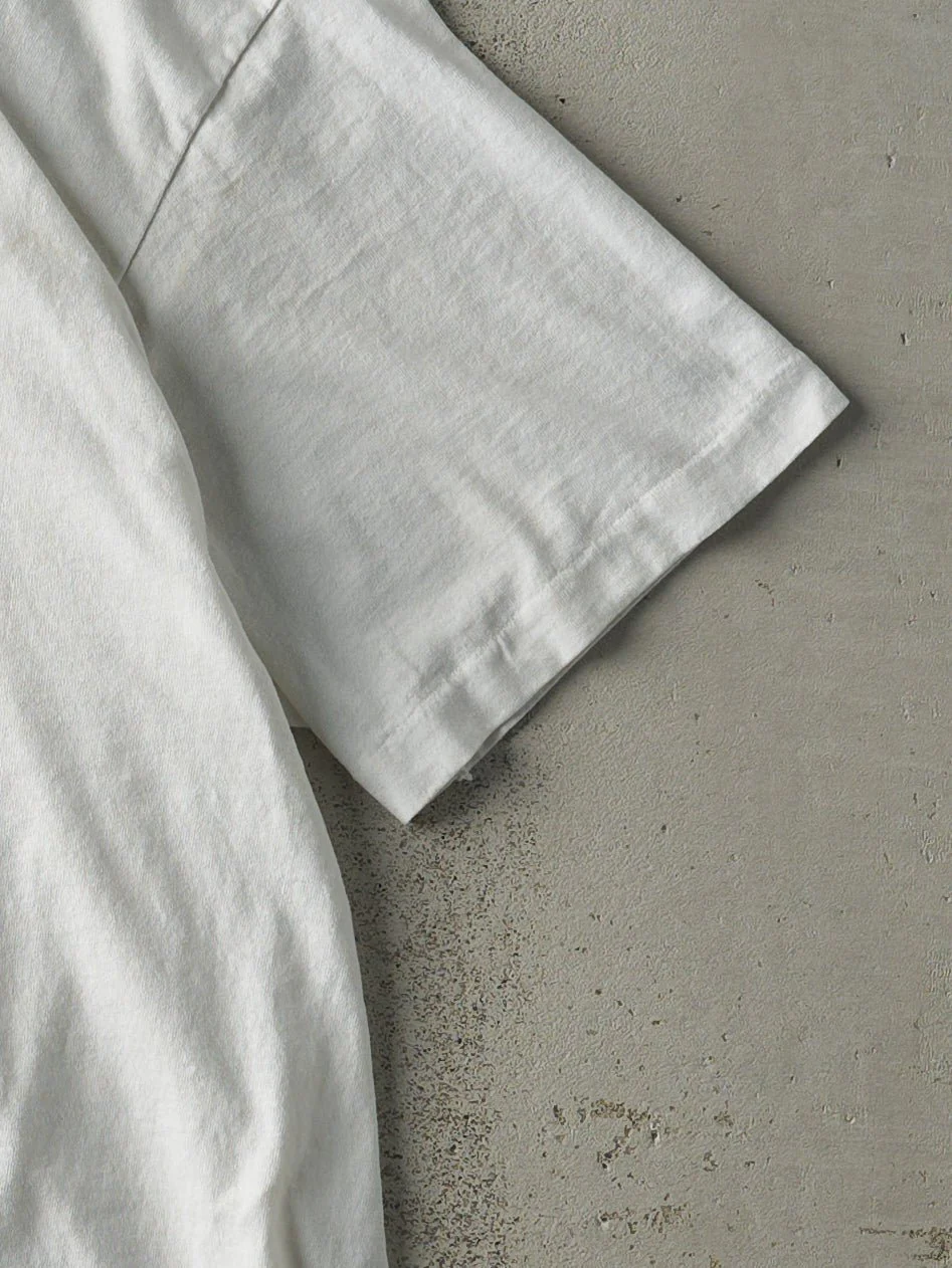 Vintage 90s White Opposites Attract Single Stitch Tee (M) - Image 3