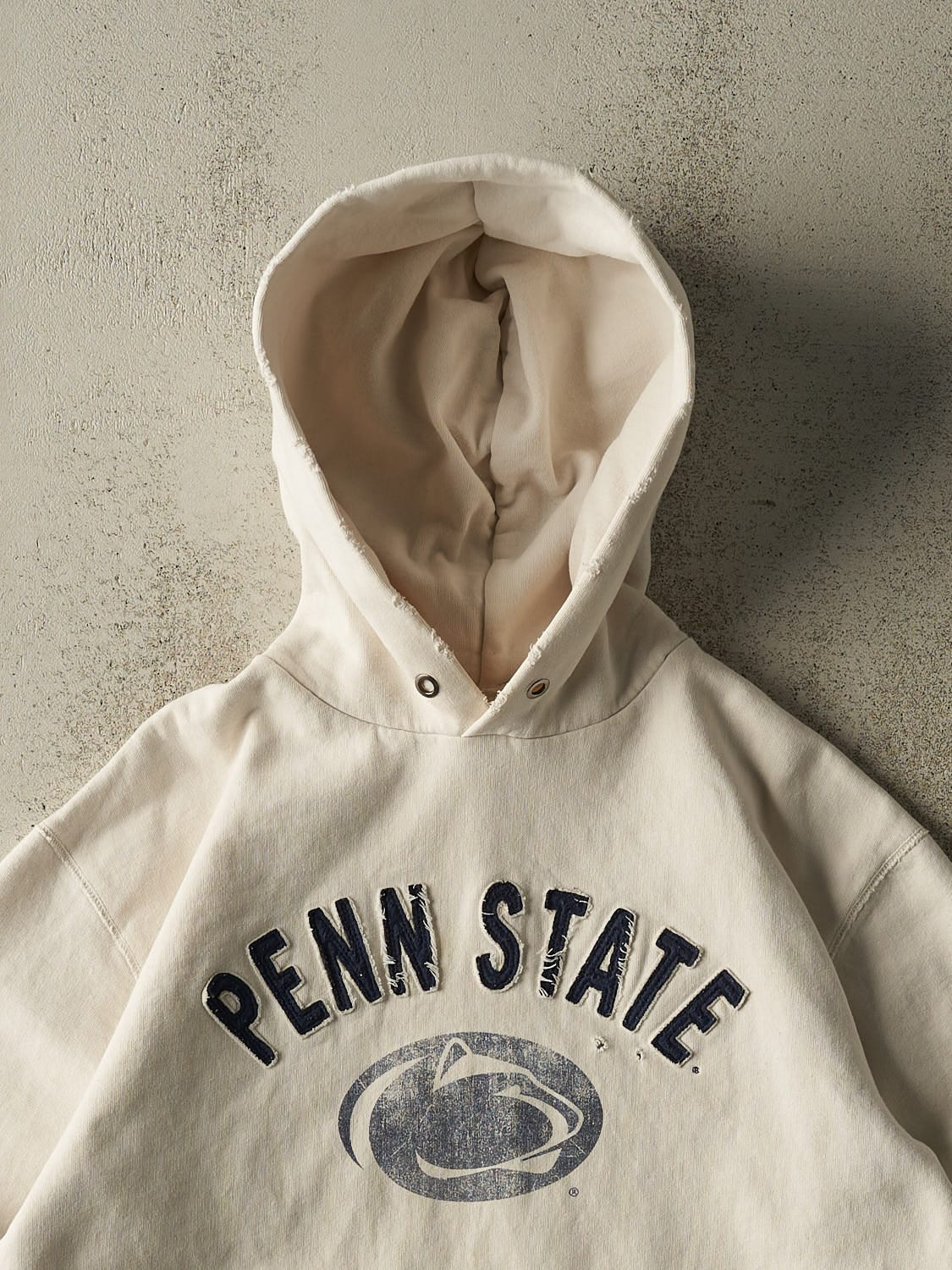Vintage Y2K Beige Penn State University Hoodie (M/L) - Image 2